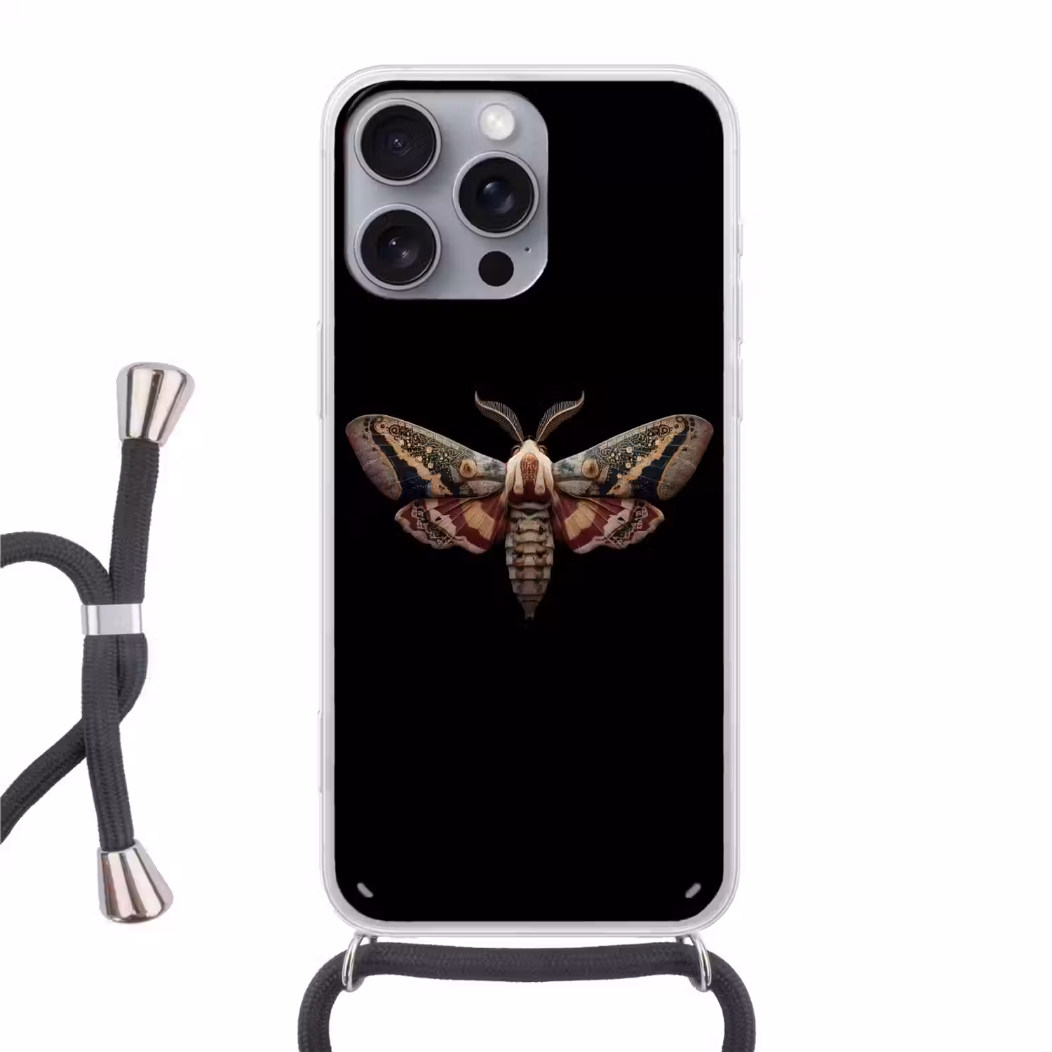 Mot - Oosterse patronen - Sierlijk Hoesje iPhone 16 Pro Max met koord klein -3d