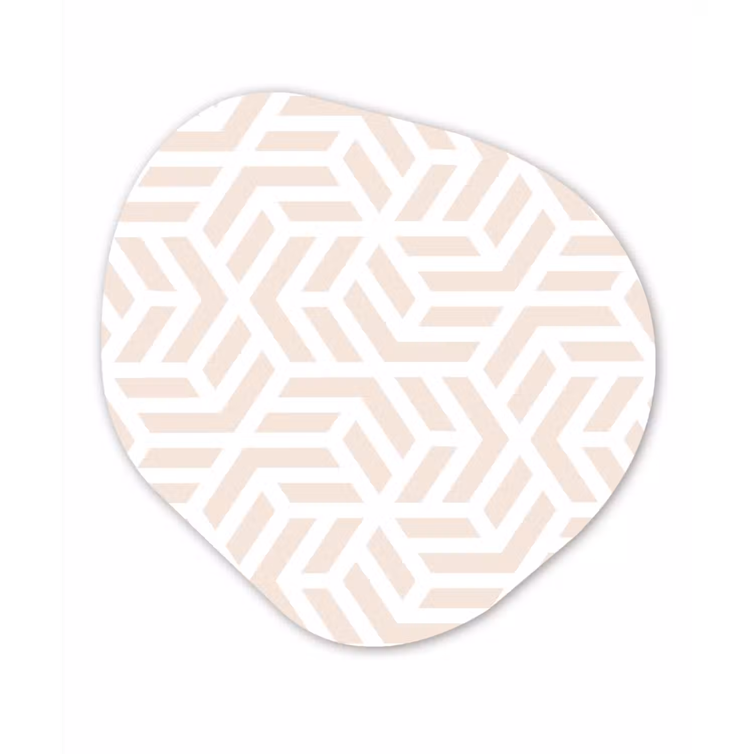 Beige - Geometrie - Patronen - Abstract Wandcirkel Organisch Forex 3mm klein 629 -3d