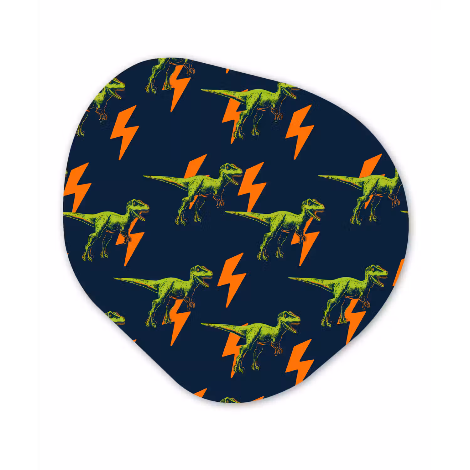 Bliksemschichten - Oranje - Dinosaurussen Wandcirkel Organisch Forex 3mm klein -3d