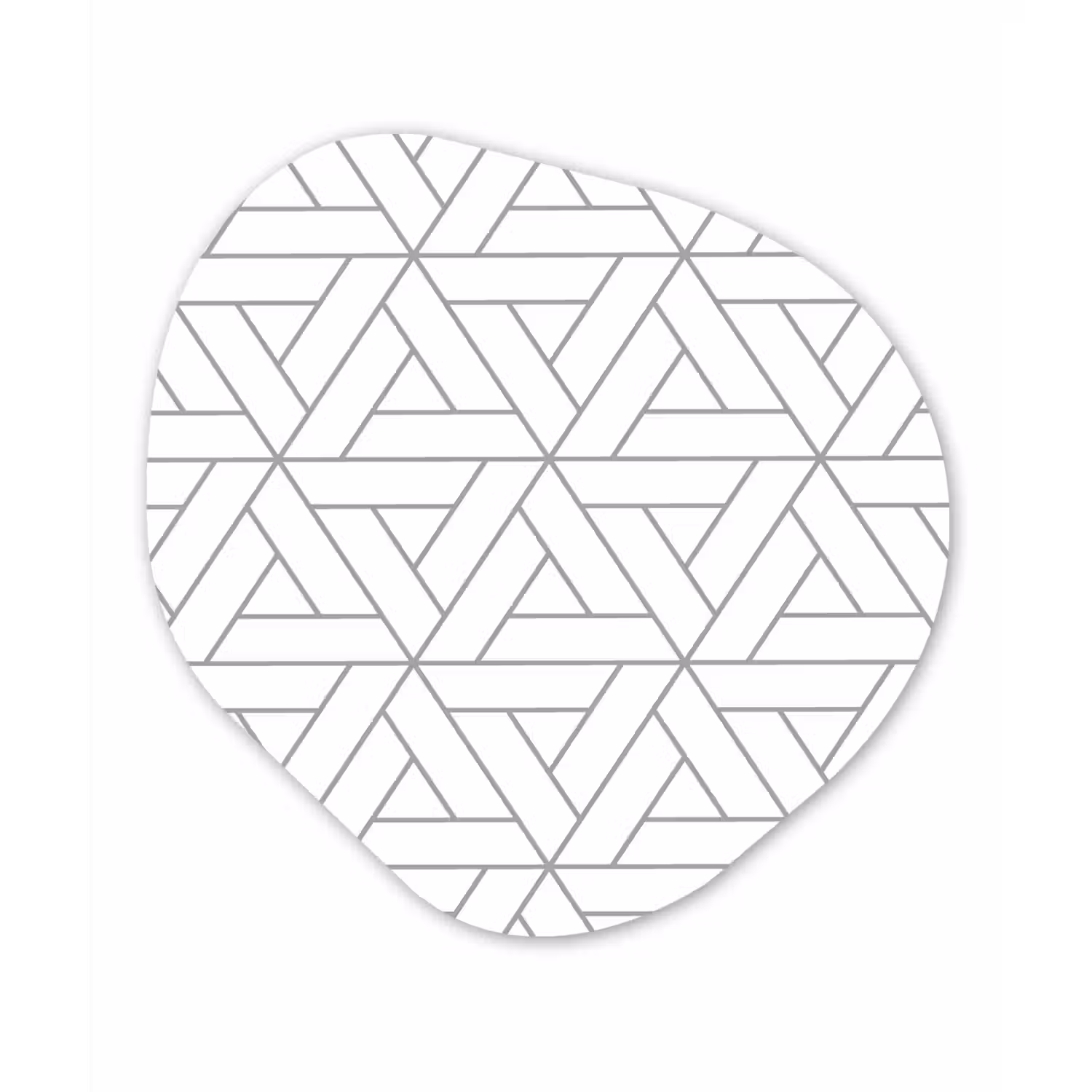Design - Lijn - Patroon - Zwart - Wit Wandcirkel Organisch Forex 3mm klein 629 -3d