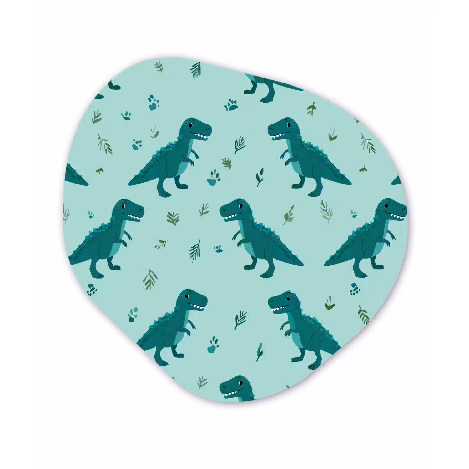 Donkergroen - Dinosaurussen - Afdrukken - Bladeren Wandcirkel Organisch Forex 3mm klein -3d