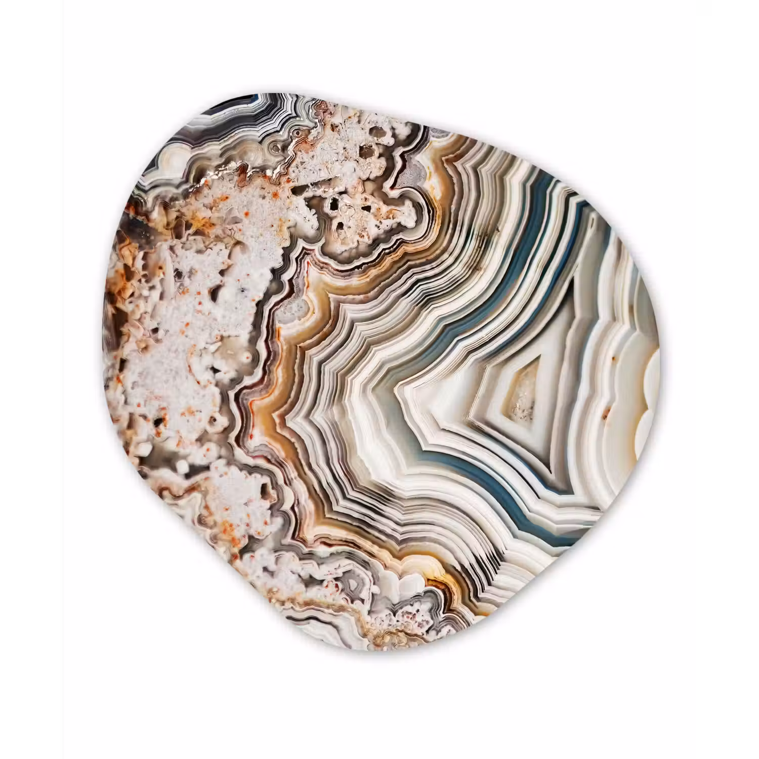 Edelsteen - Marmer - Natuur - Abstract Wandcirkel Organisch Forex 3mm klein -3d