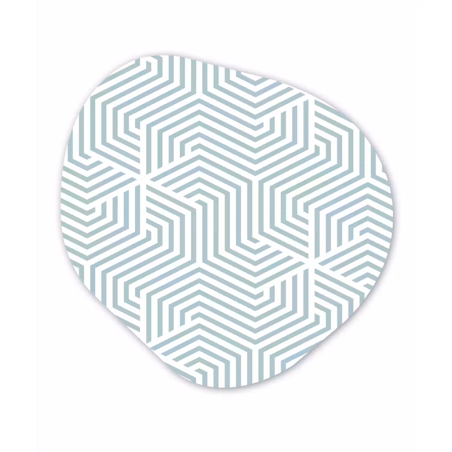 Geometrie - Lijn - Groen - Patroon Wandcirkel Organisch Forex 3mm klein 629 -3d