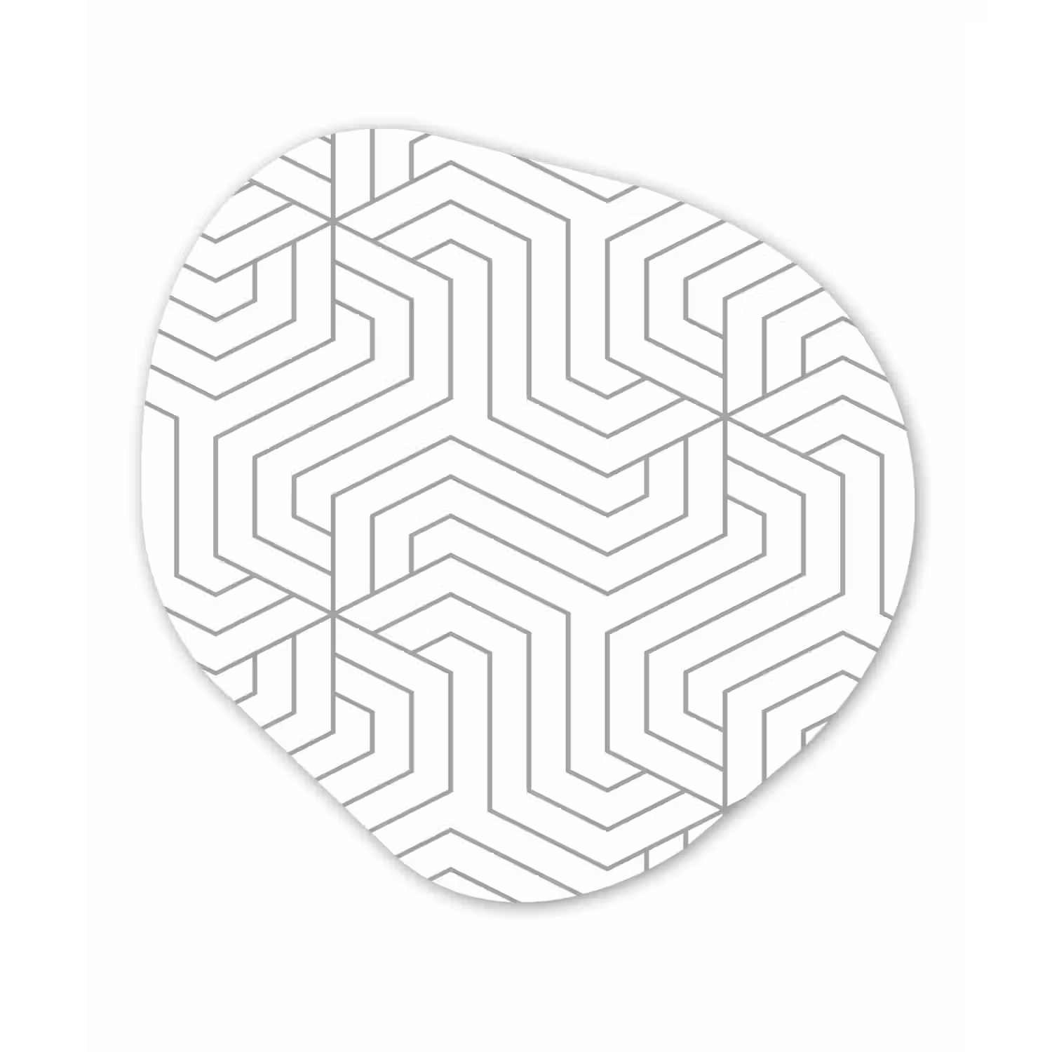 Geometrie - Lijn - Patroon Wandcirkel Organisch Forex 3mm klein 629 -3d