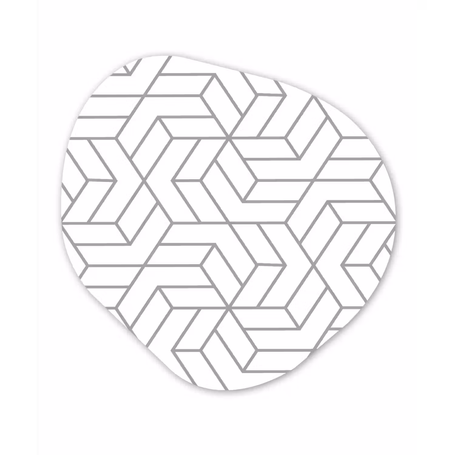 Design - Geometrie - Patroon Wandcirkel Organisch Forex 3mm klein 629 -3d