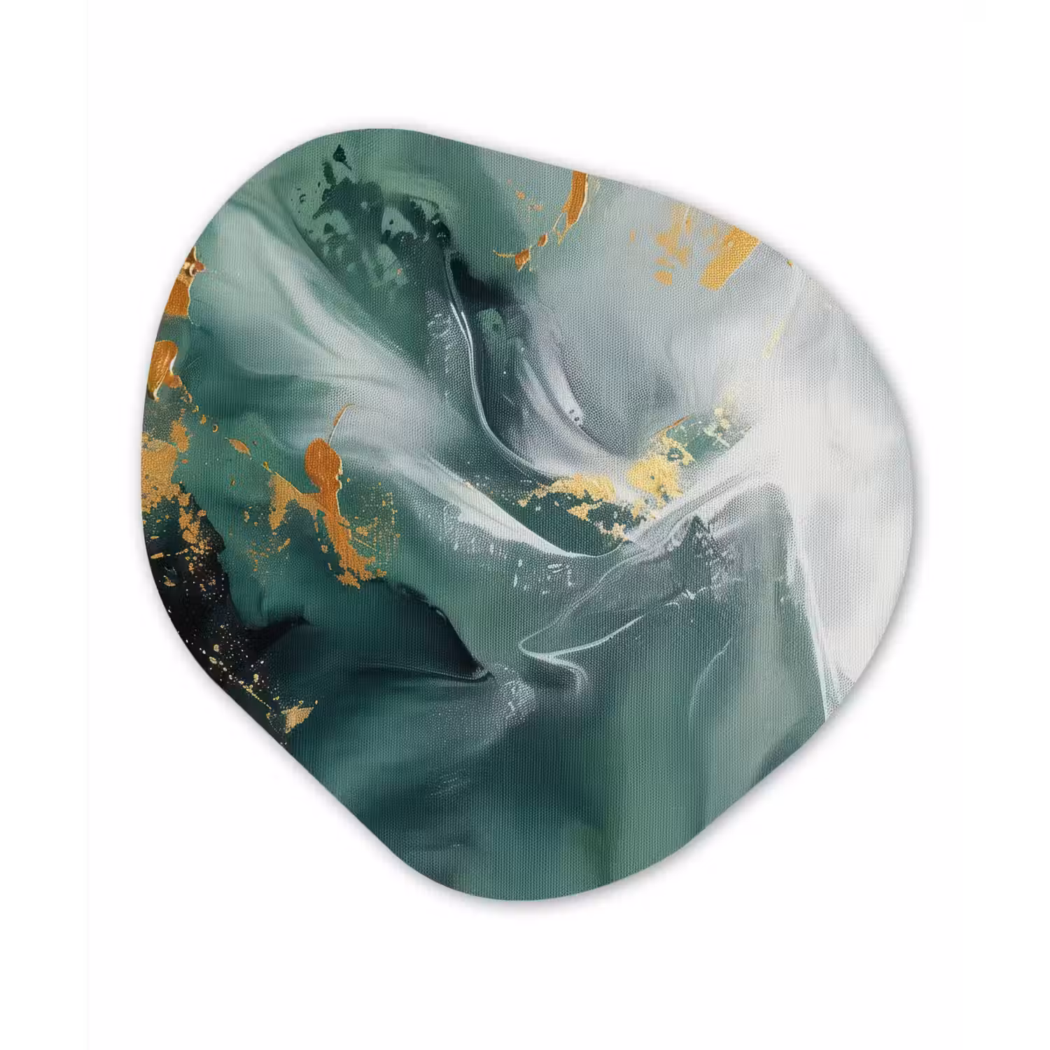 Groen - Modern - Marmer - Abstract Wandcirkel Organisch Forex 3mm klein -3d