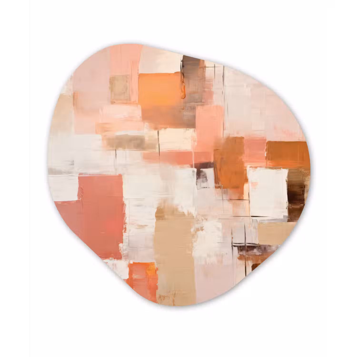 Kunst - Roze - Abstract Wandcirkel Organisch Forex 3mm klein -3d