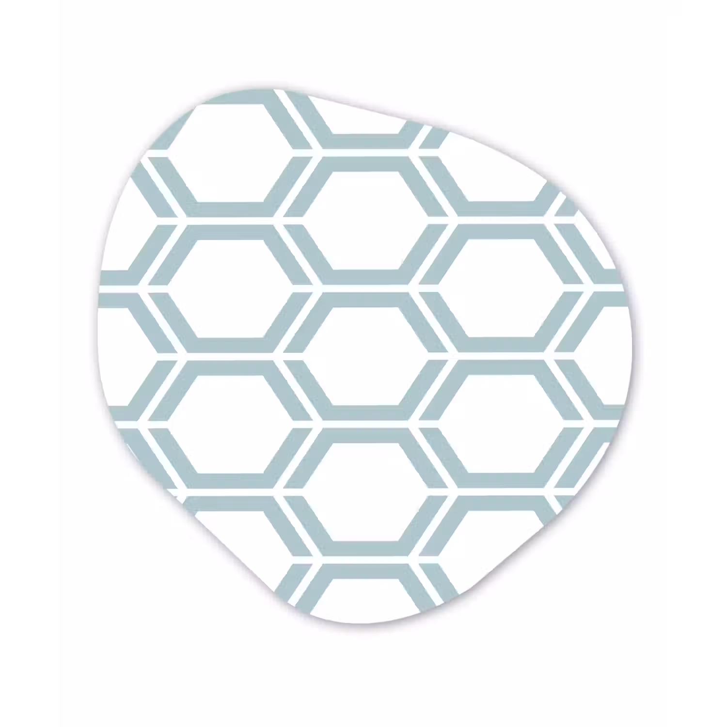 Patroon - Lijn - Design - Hexagon Wandcirkel Organisch Forex 3mm klein 629 -3d