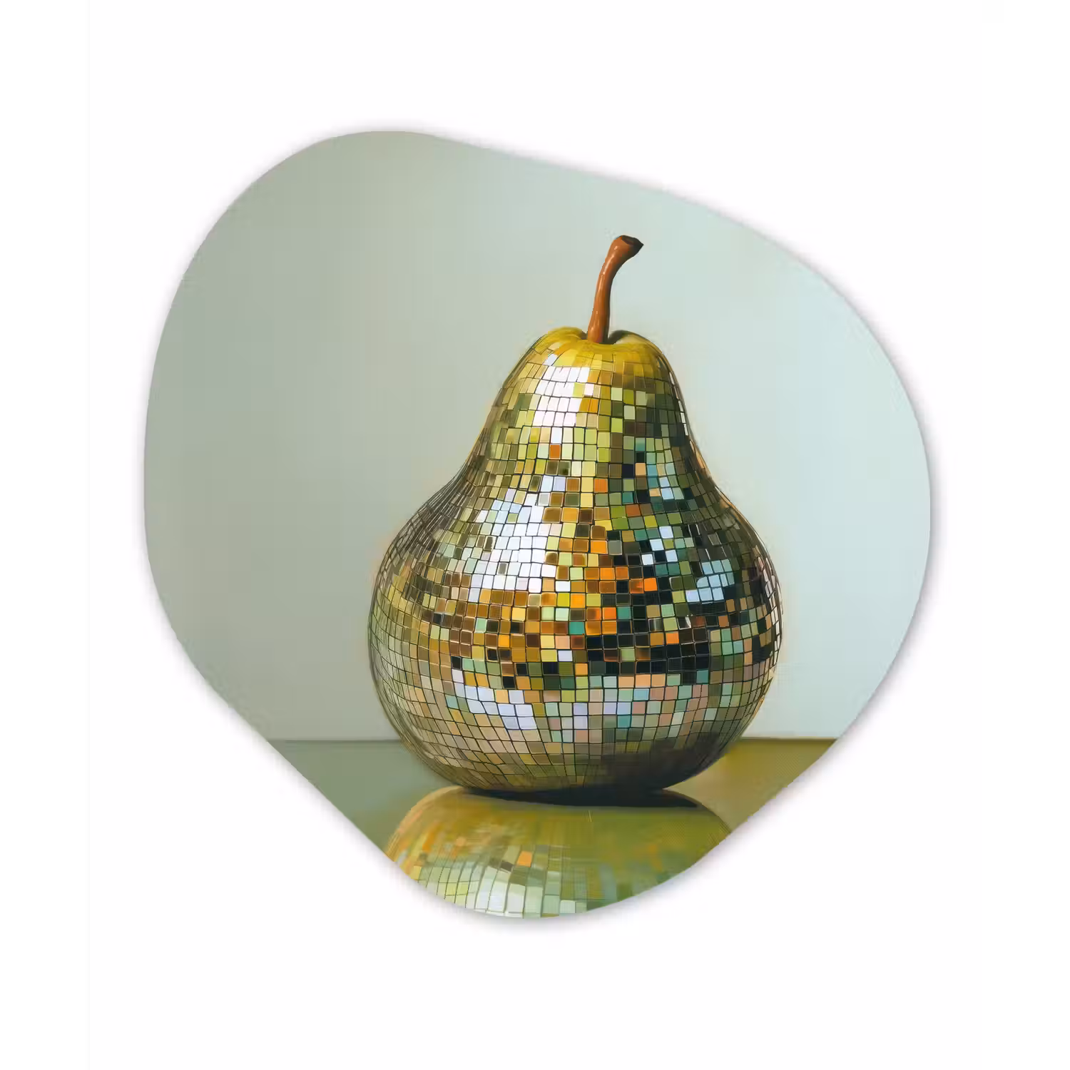 Fruit - Disco - Art - Glitter Wandcirkel Organisch Forex 3mm klein -3d