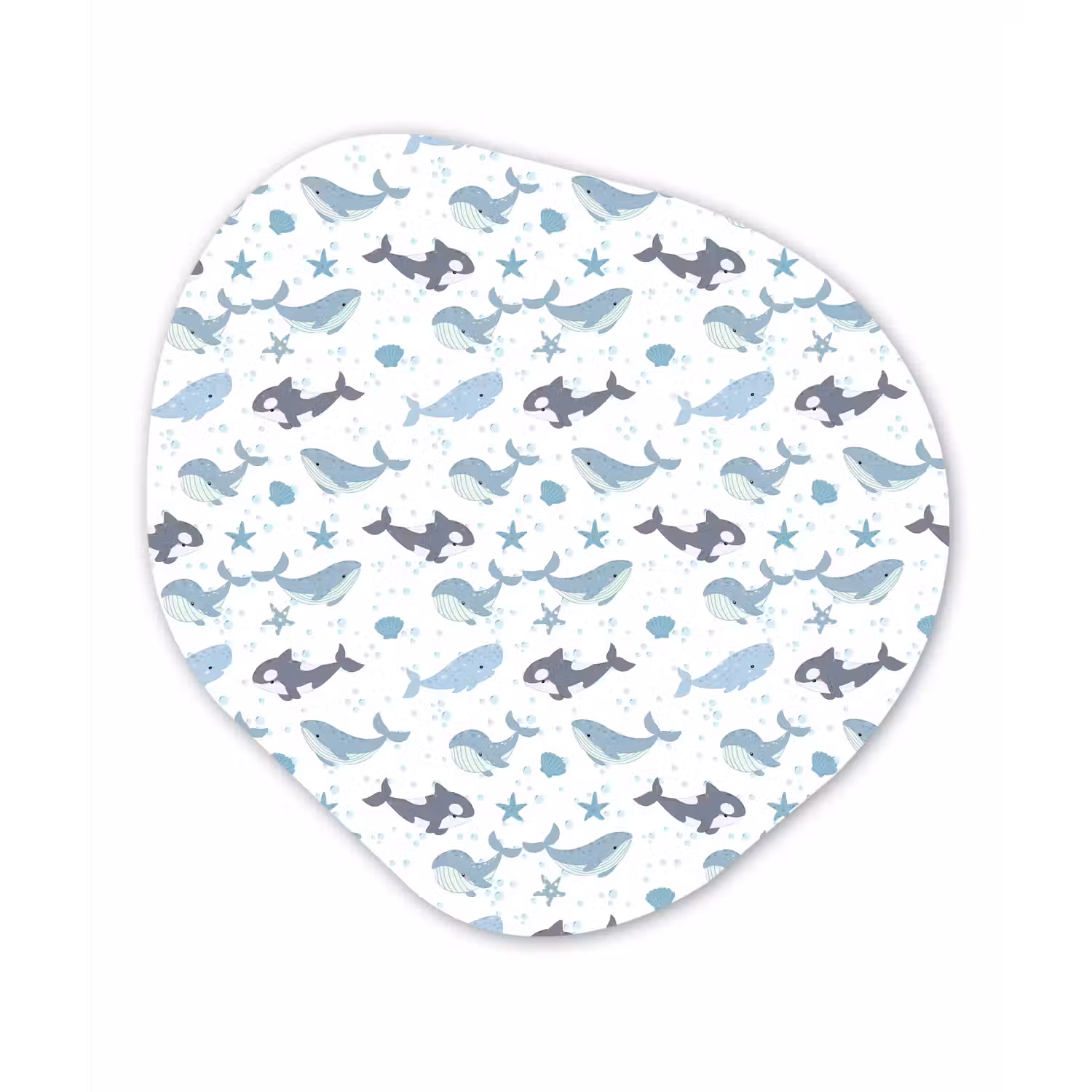 Oceaan - Walvis - Orka - Blauw Wandcirkel Organisch Forex 3mm klein 629 -3d