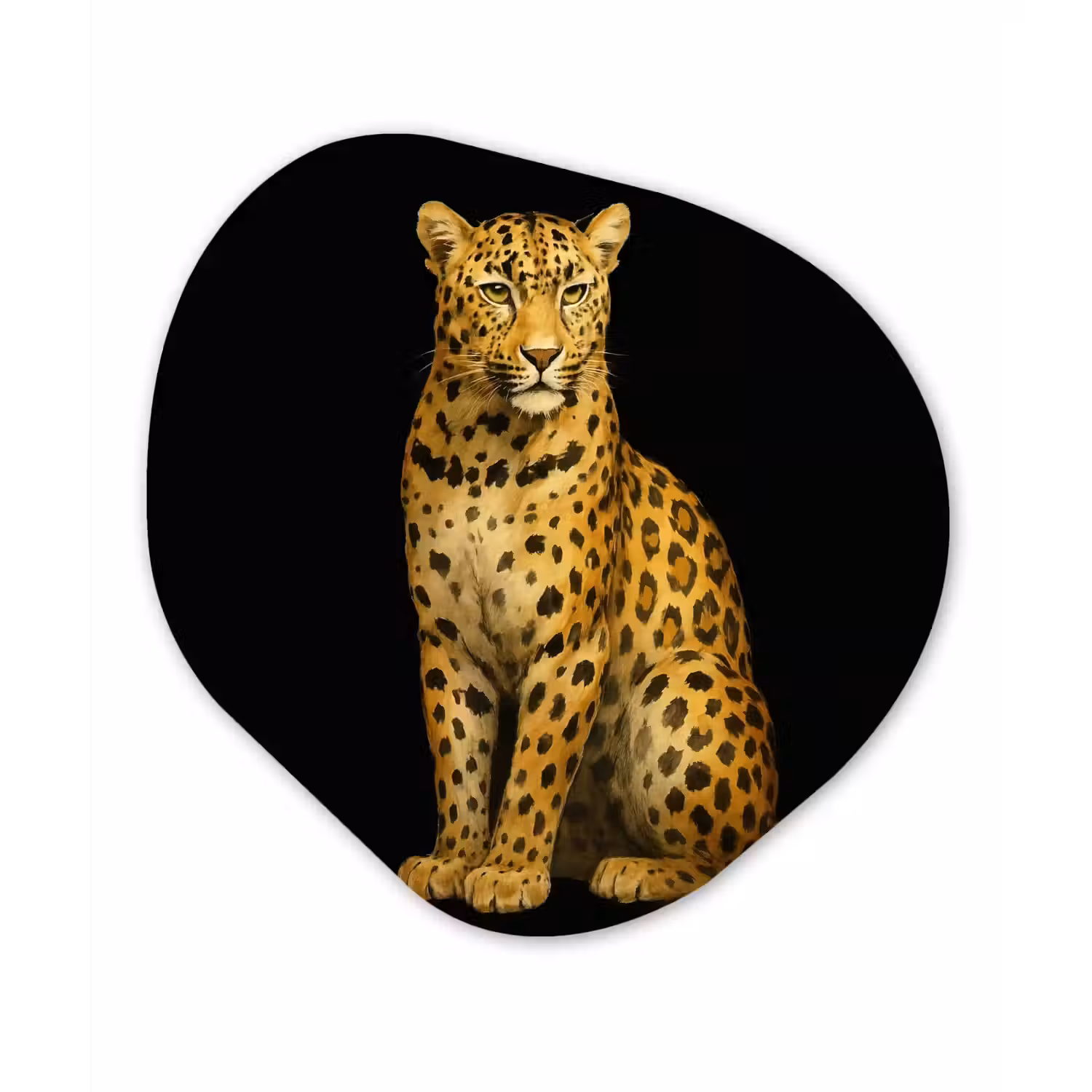Panter - Realistisch - Bruin Wandcirkel Organisch Forex 3mm klein -3d