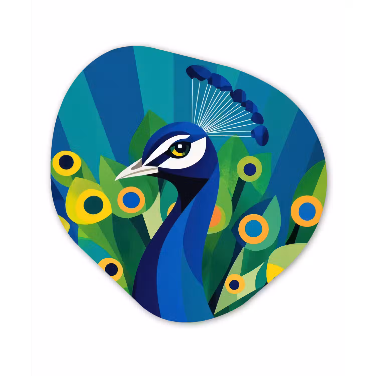 Pauw - Cirkels - Blauw Wandcirkel Organisch Forex 3mm klein -3d