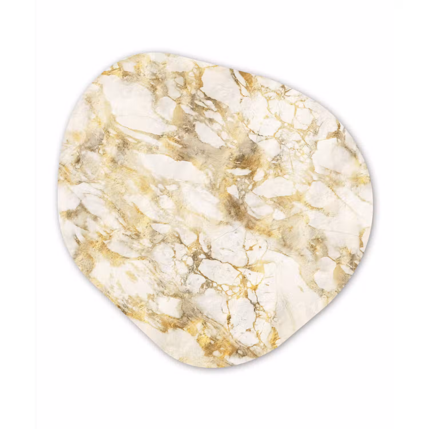 Warm - Gouden - Marmer - Patroon Wandcirkel Organisch Forex 3mm klein 629 -3d