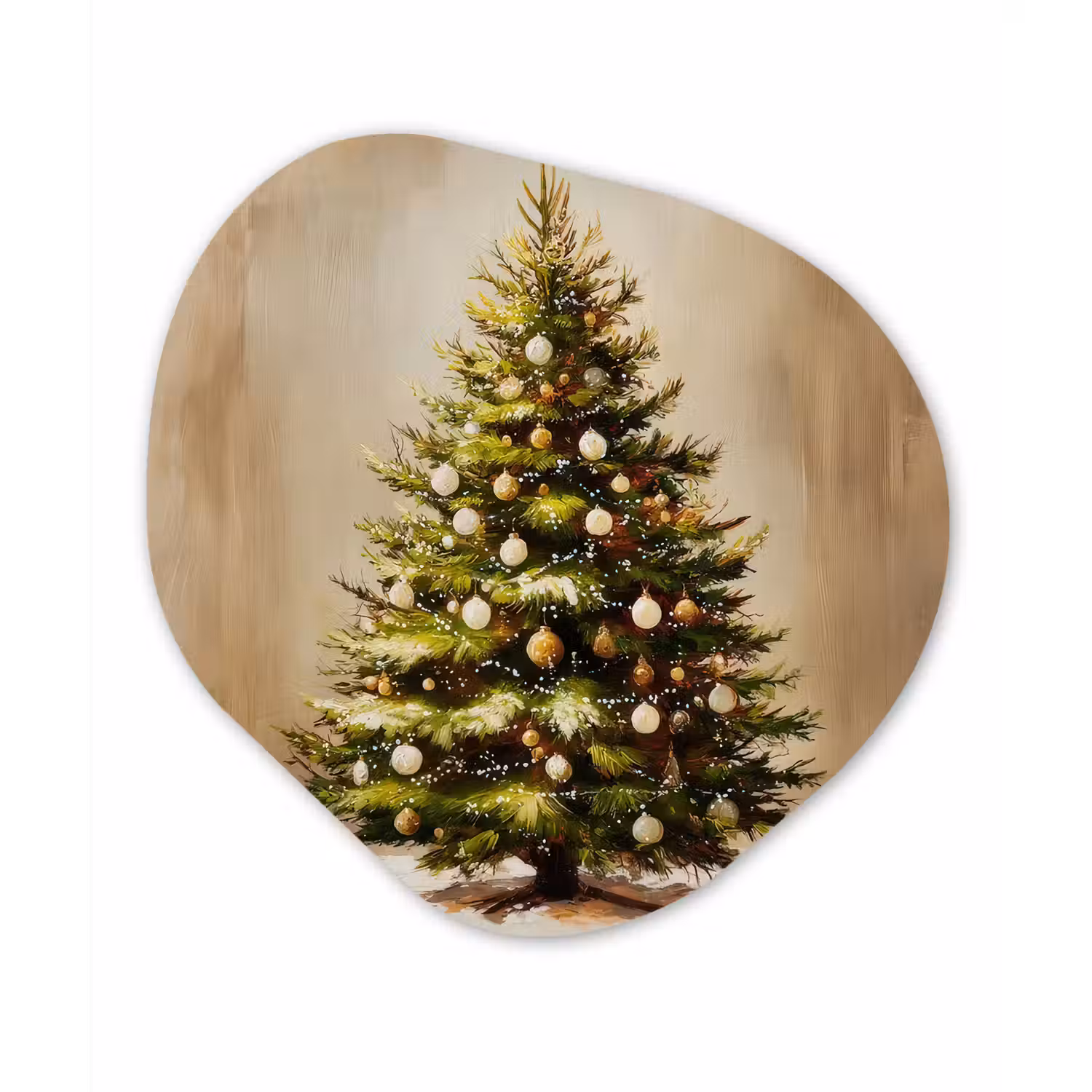 Kerst - Sfeer - Groen Wandcirkel Organisch Forex 3mm klein -3d