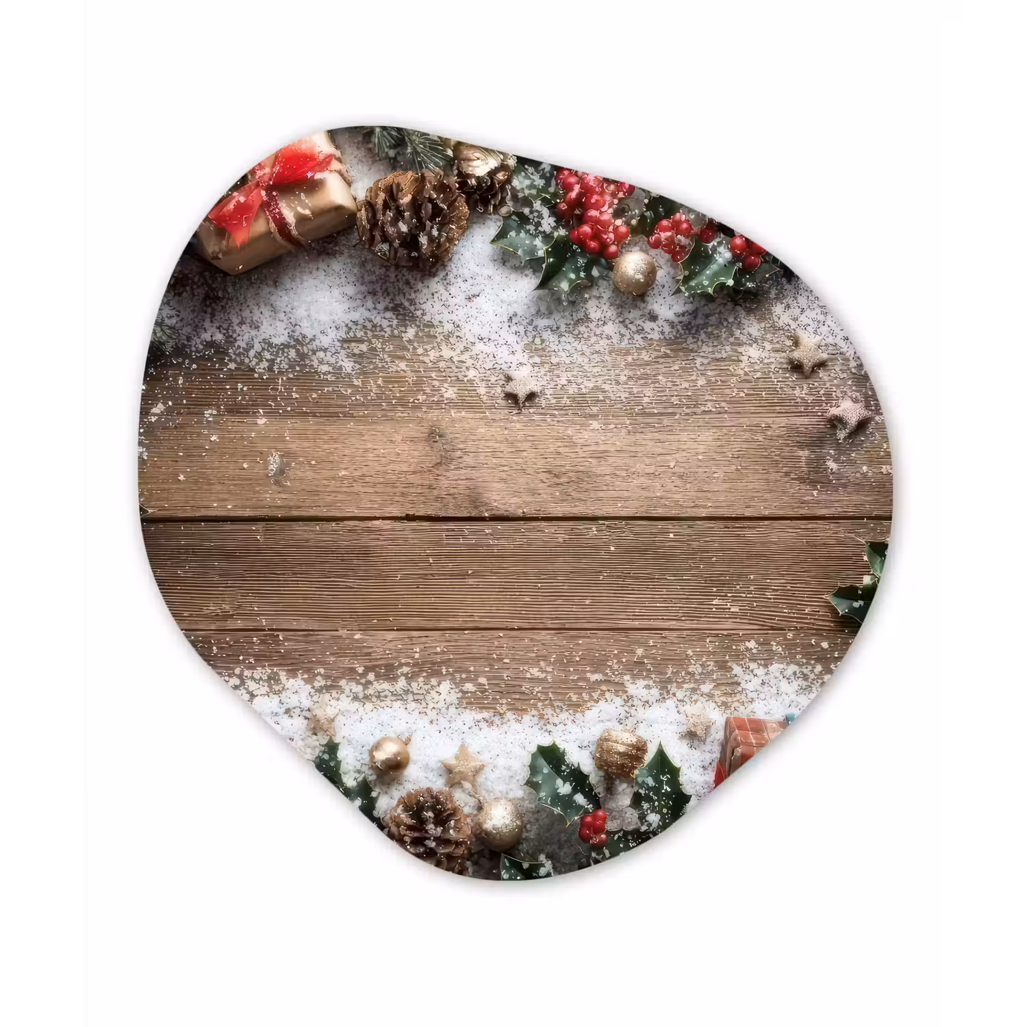 Kerstdecoratie - Geschenken - Hout - Veelkleurig Wandcirkel Organisch Forex 3mm klein -3d