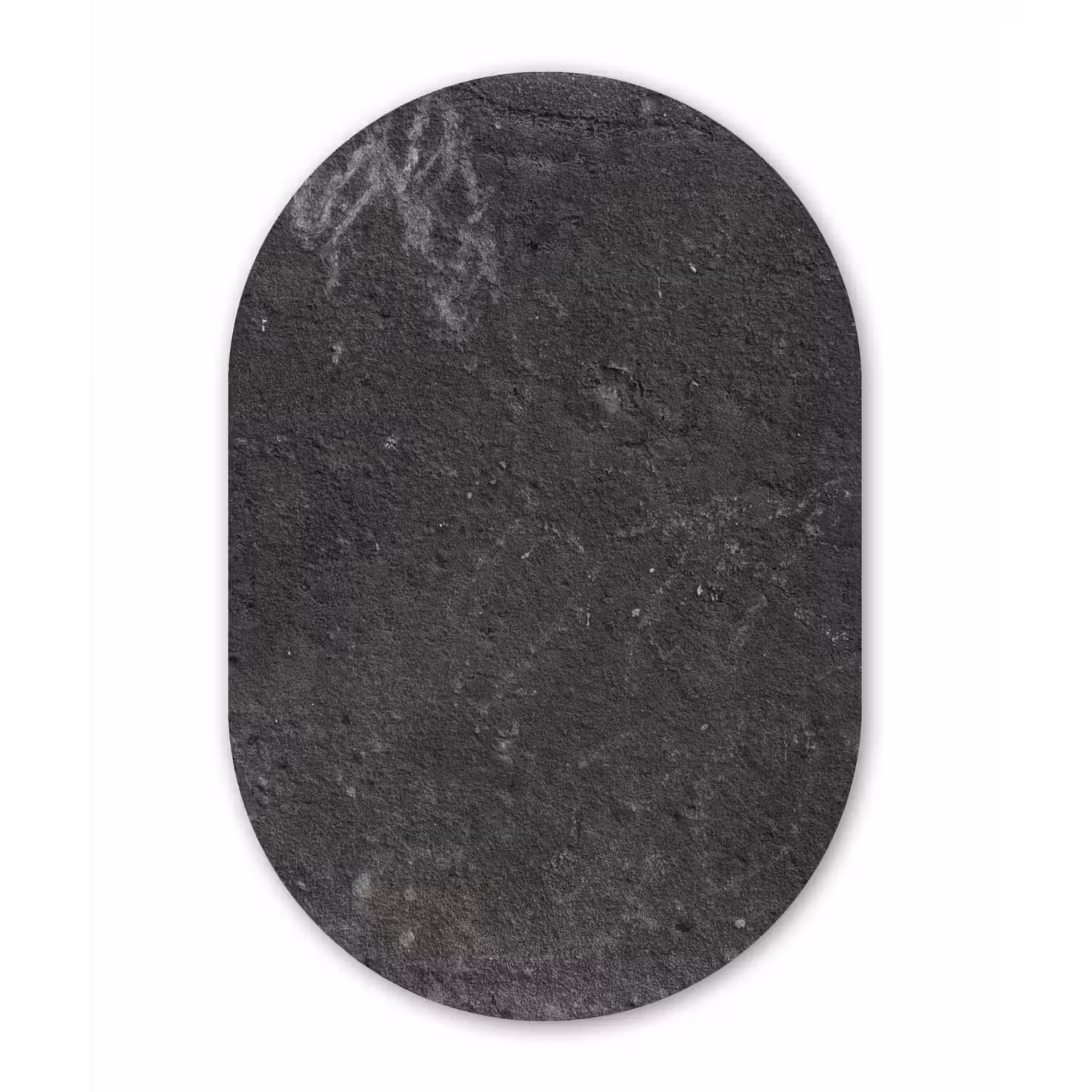 Beton - Muur - Zwart - Vormen Wandcirkel Ovaal Forex klein -3d