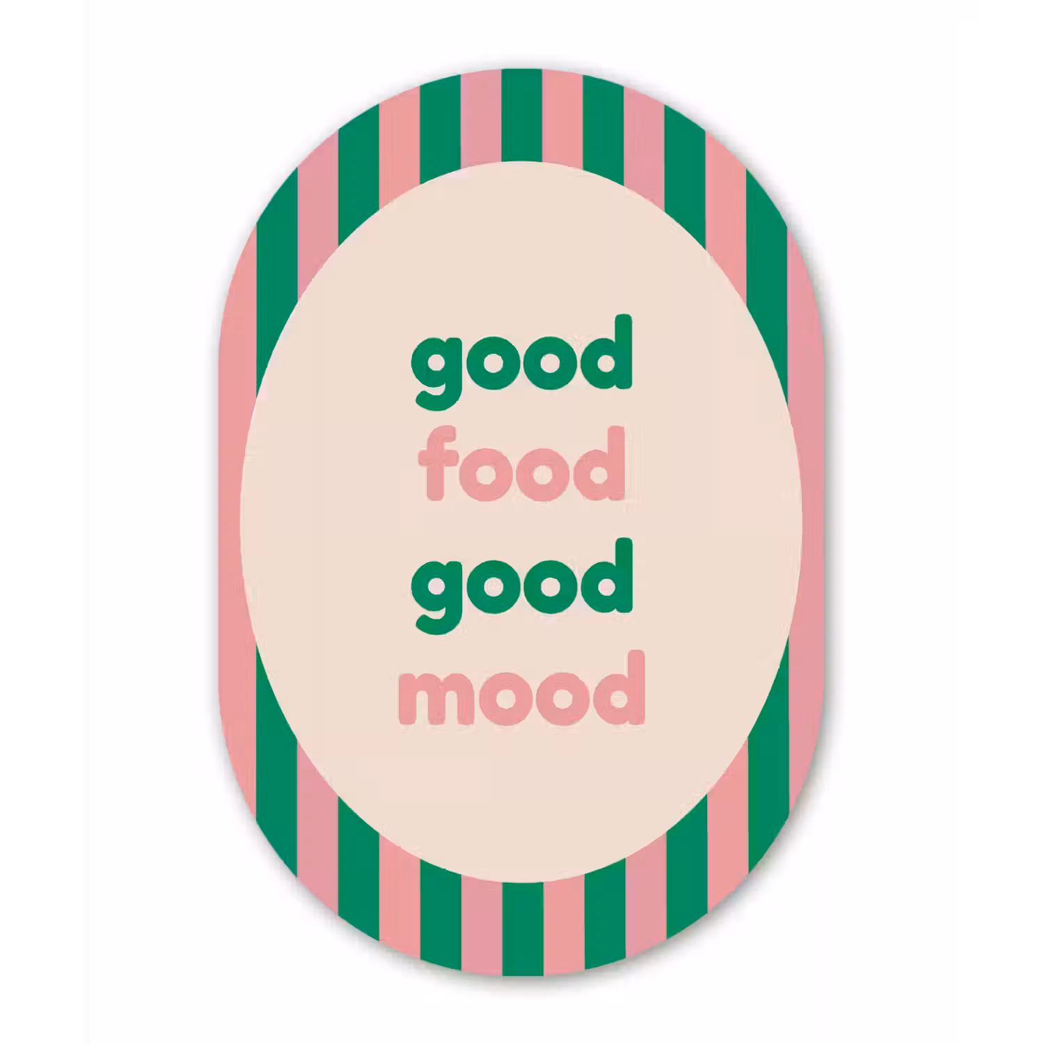 Gestreept - Quote - Ovaal - Roze Wandcirkel Ovaal Forex klein -3d
