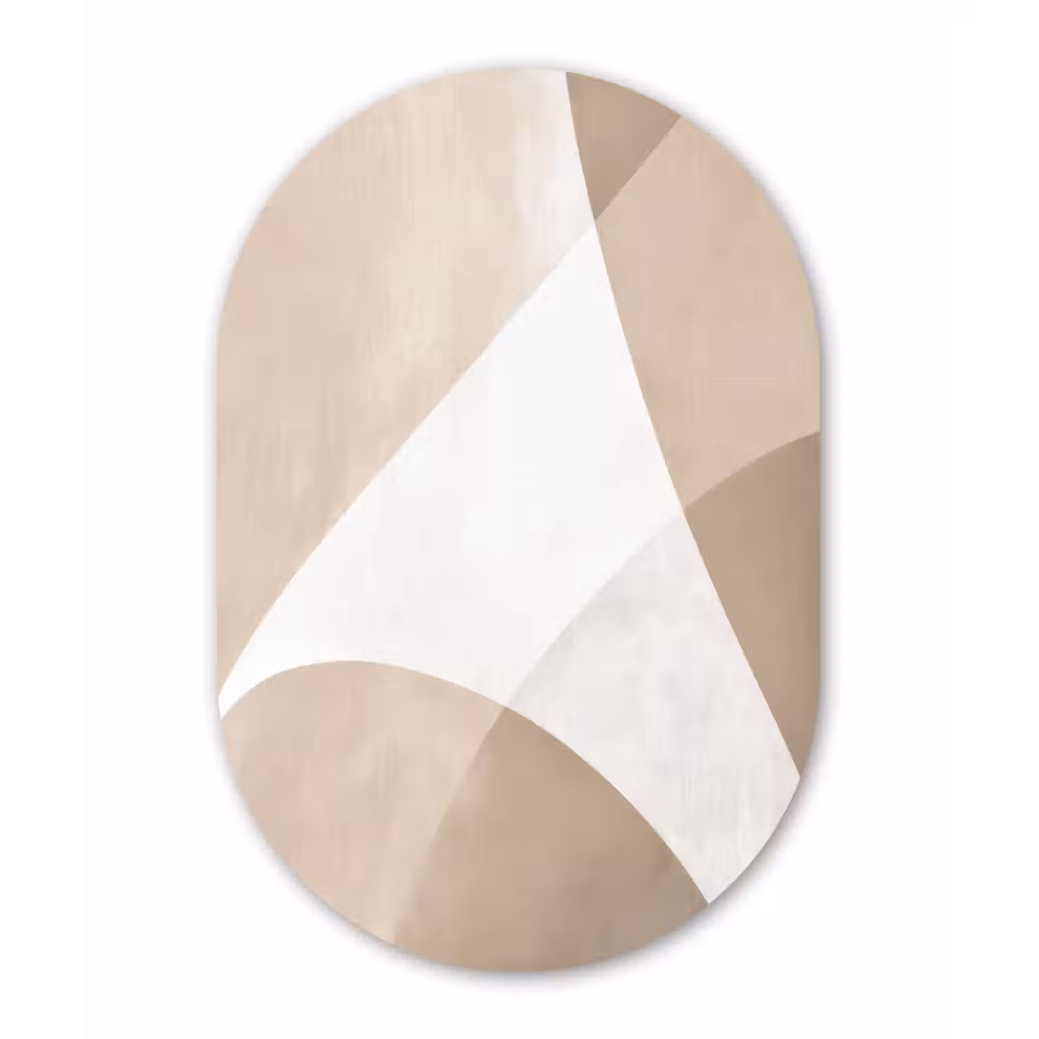Vloeiende vlakken - Harmonieus - Golvend Wandcirkel Ovaal Forex klein -3d