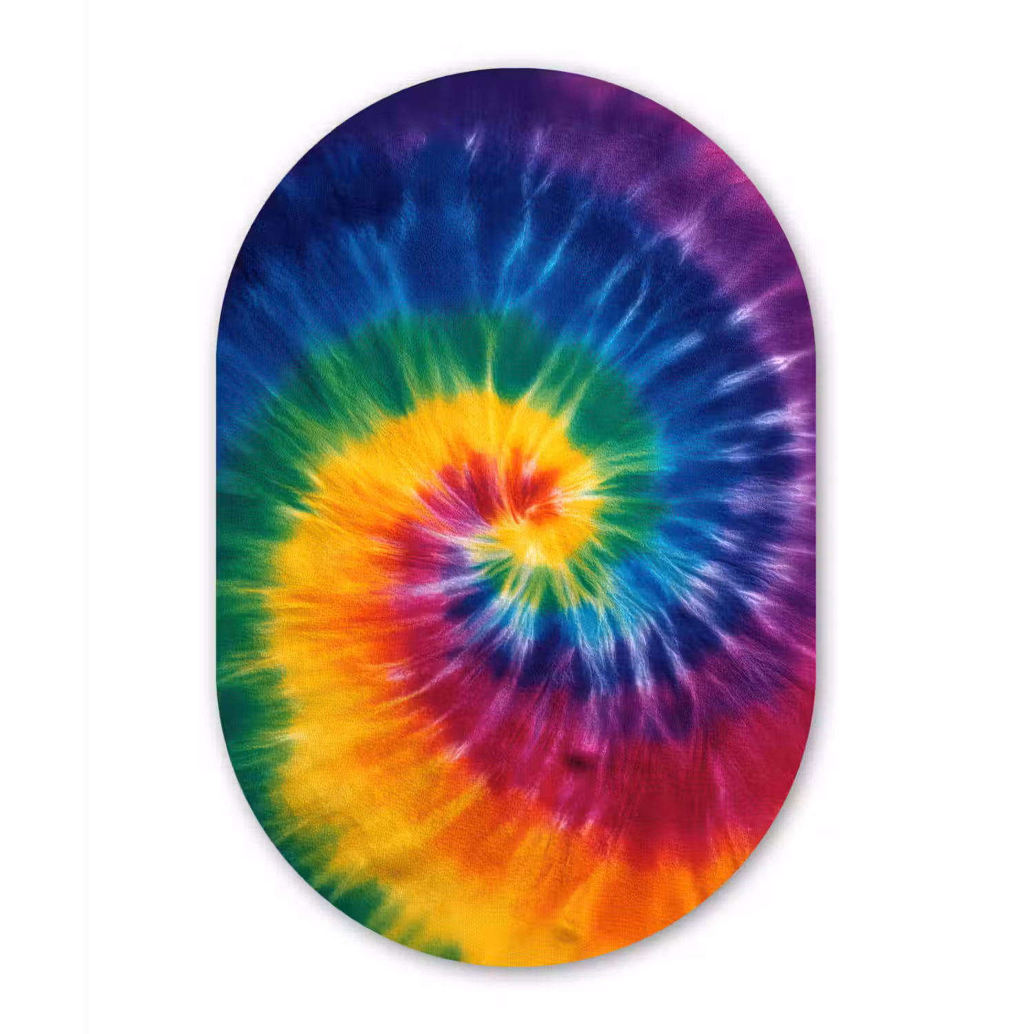 Regenboogkleuren - Spiraal - Kleurrijk Wandcirkel Ovaal Forex klein -3d