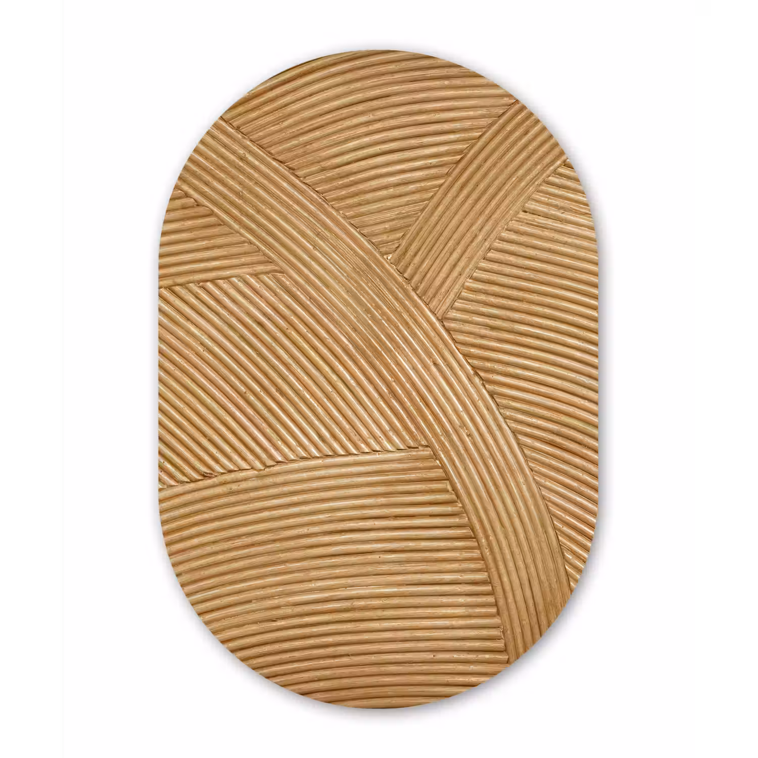 Structuur - Natuur - Kunst - Rotan Wandcirkel Ovaal Forex klein -3d