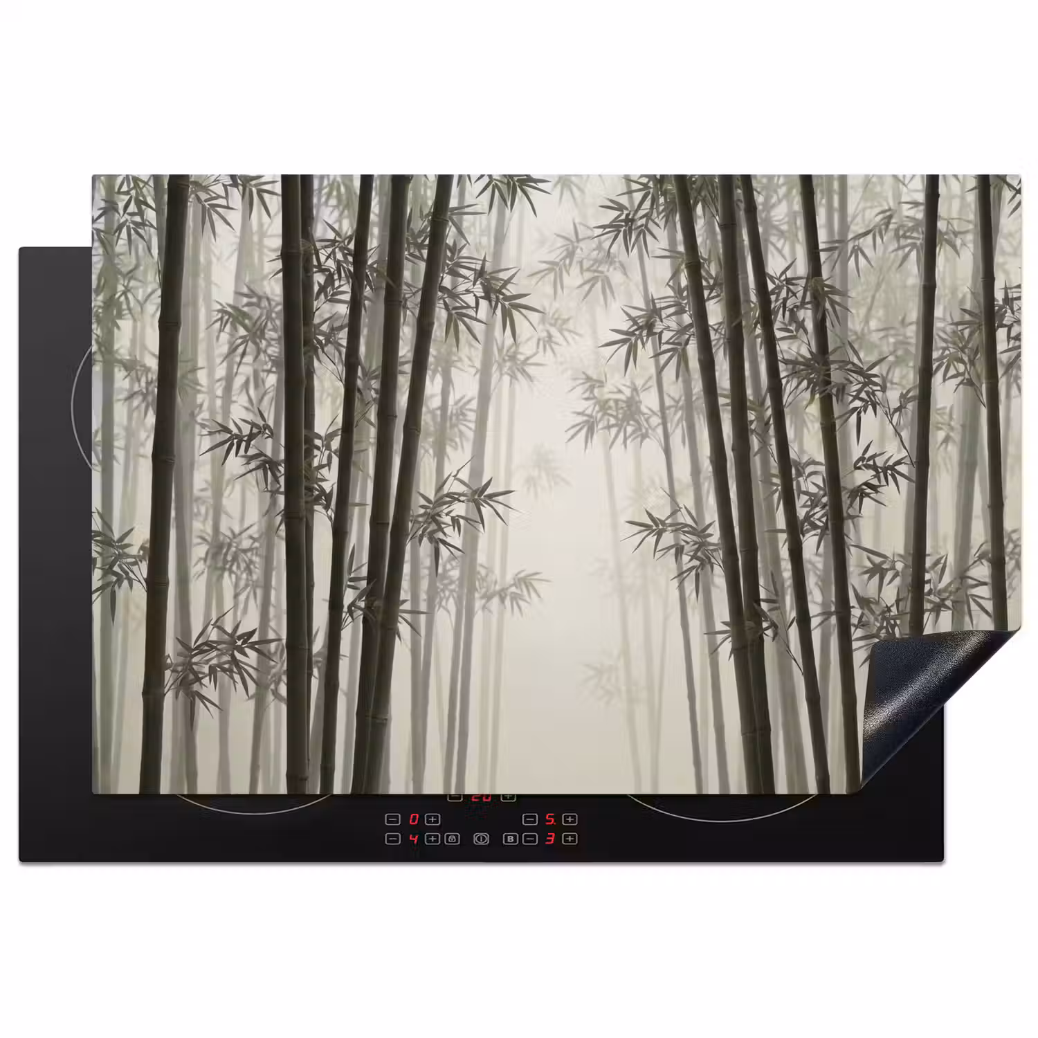 Bamboe - Bos - Mist - Natuur Inductie beschermer vinyl 3mm klein -3d
