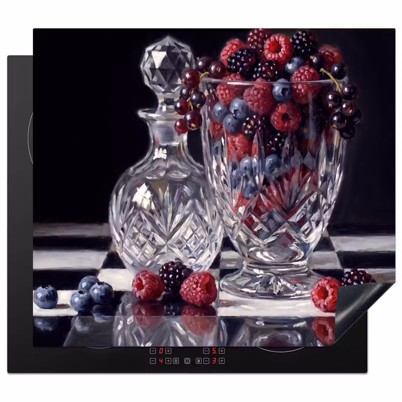 Herdabdeckplatte - Beeren – Kristall – Stillleben - Bessen - Kristal - Stilleven Inductie beschermer vinyl 3mm middel