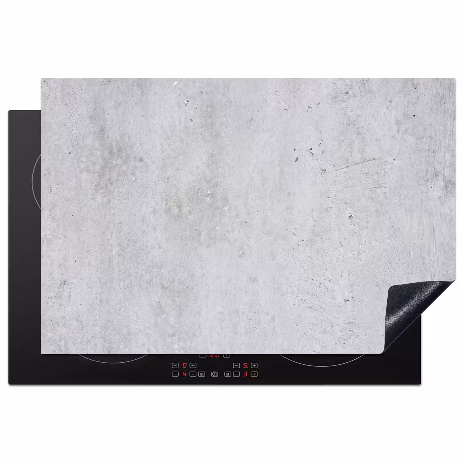 Beton - Textuur - Achtergrond - Grijs - Industrieel Inductie beschermer vinyl 3mm klein -3d