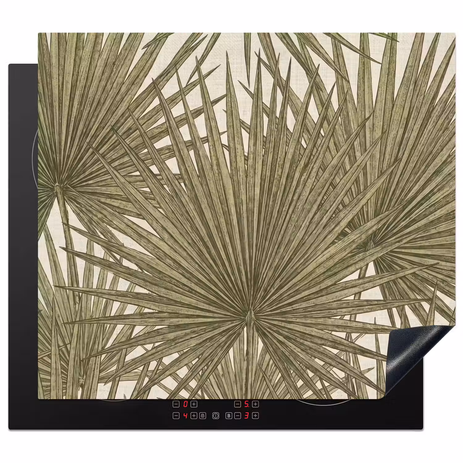 Blad - Tropisch - Patroon - Natuur - Groen Inductie beschermer vinyl 3mm middel -3d
