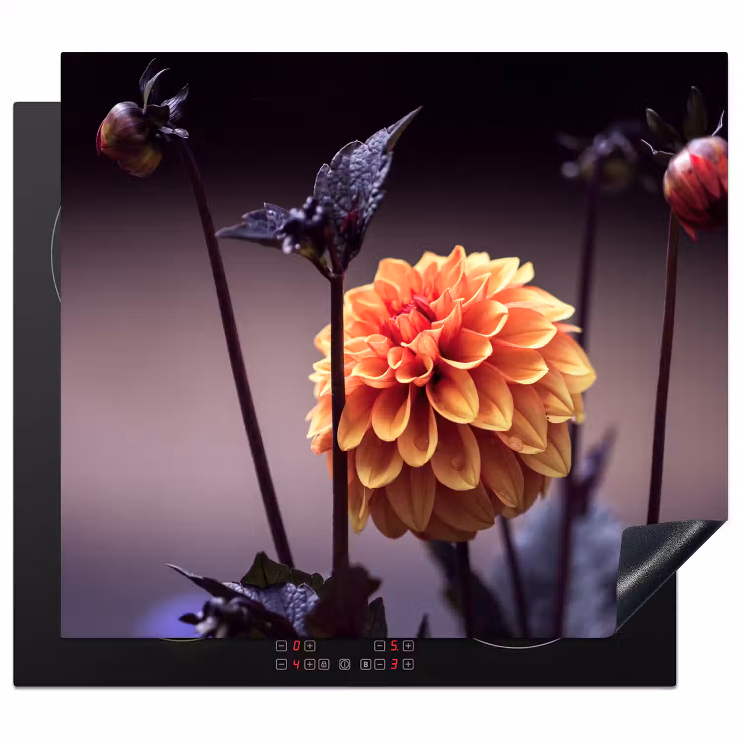 Herfstgloed in Bloei Inductie beschermer vinyl 3mm middel -3d