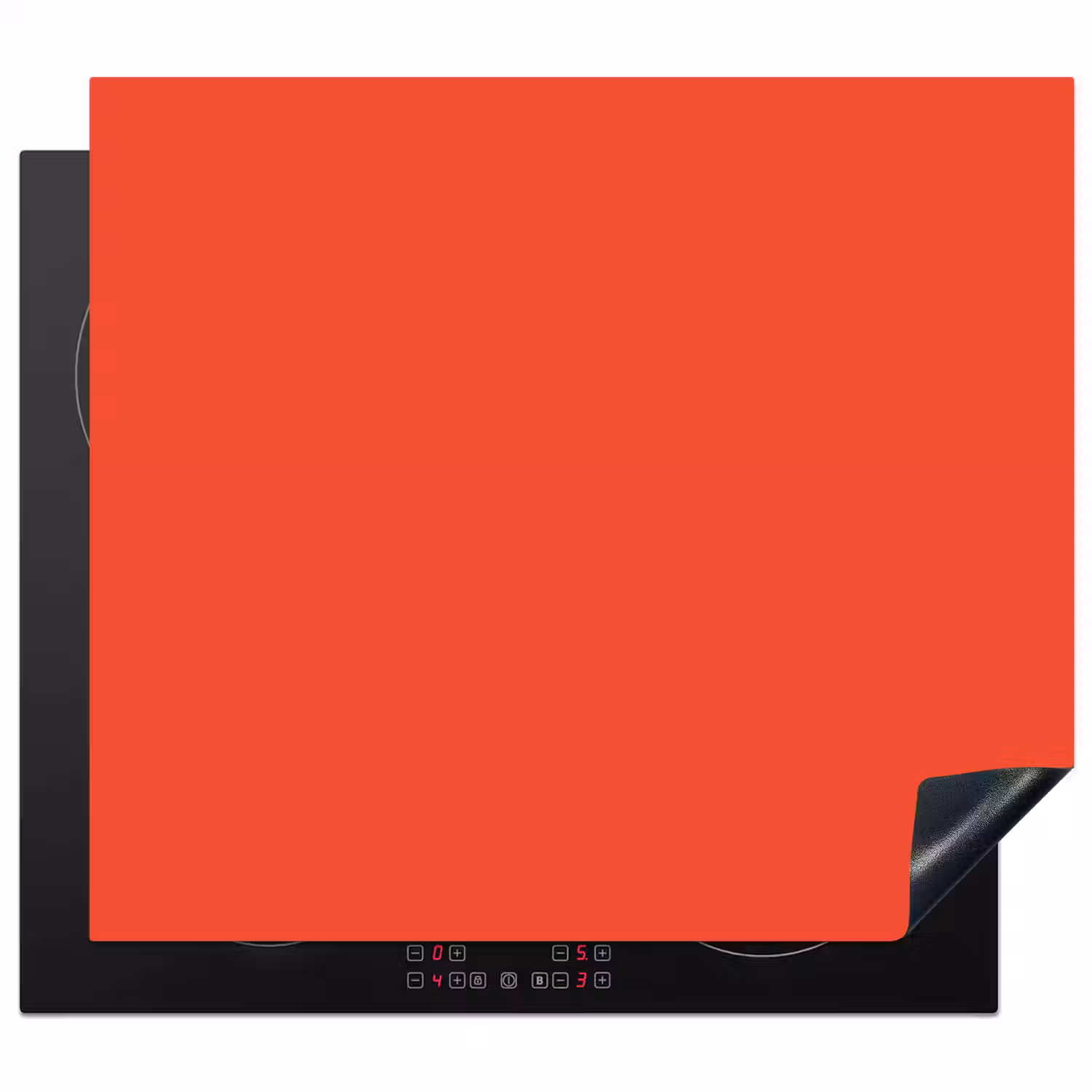 Burnt - Coral - Oranje Inductie beschermer vinyl 3mm middel 274 -3d