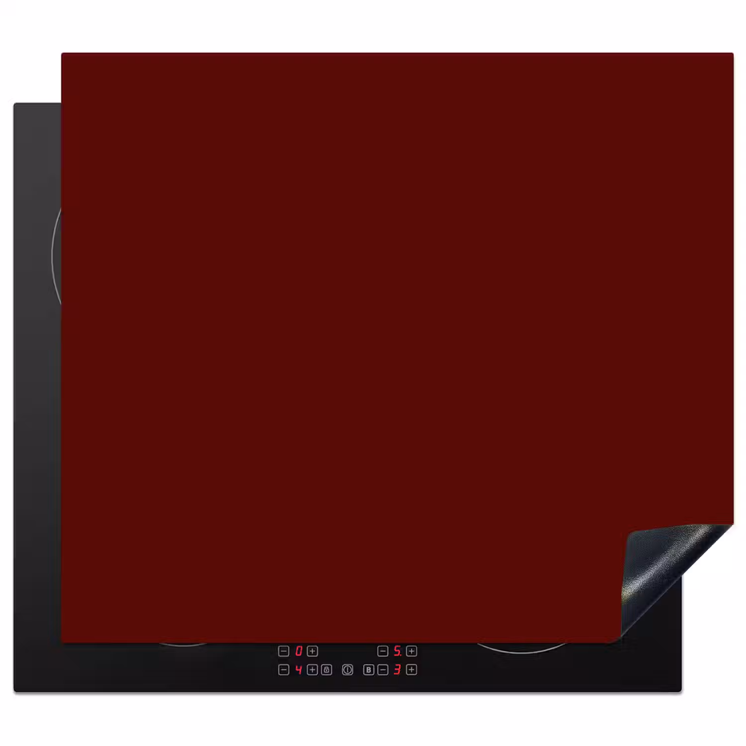 Burnt - Mahogany - Rood Inductie beschermer vinyl 3mm middel 274 -3d