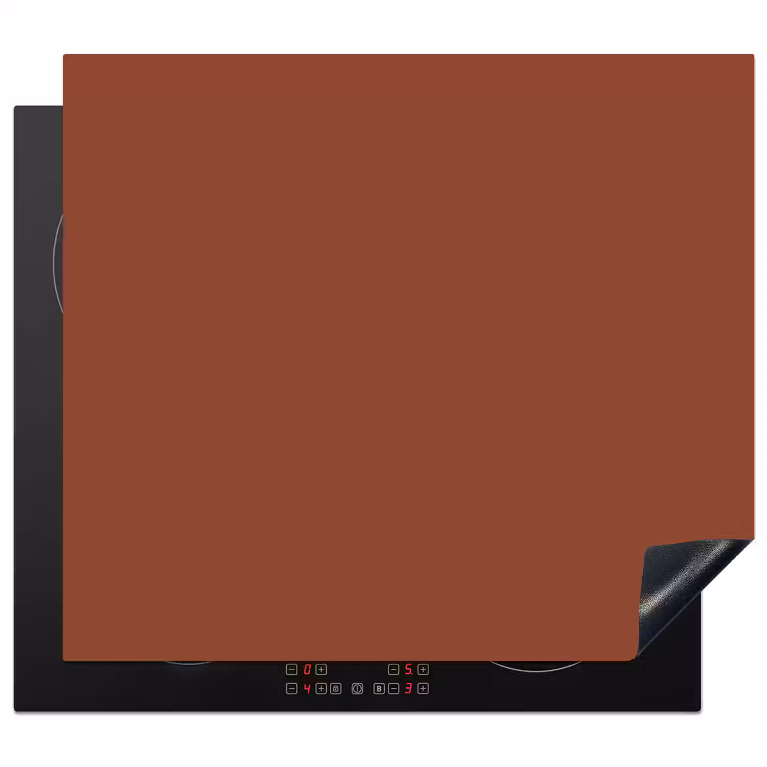 Burnt - Mahogany - Terracotta Inductie beschermer vinyl 3mm middel 274 -3d