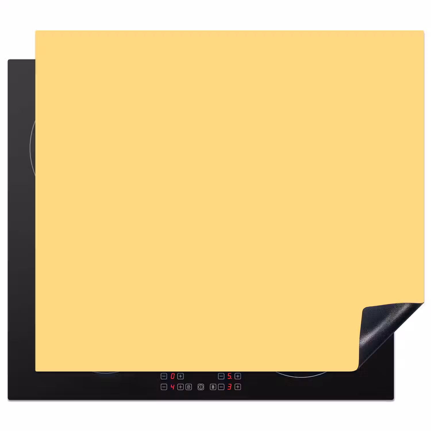 Butter - Geel - Yellow Inductie beschermer vinyl 3mm middel 274 -3d