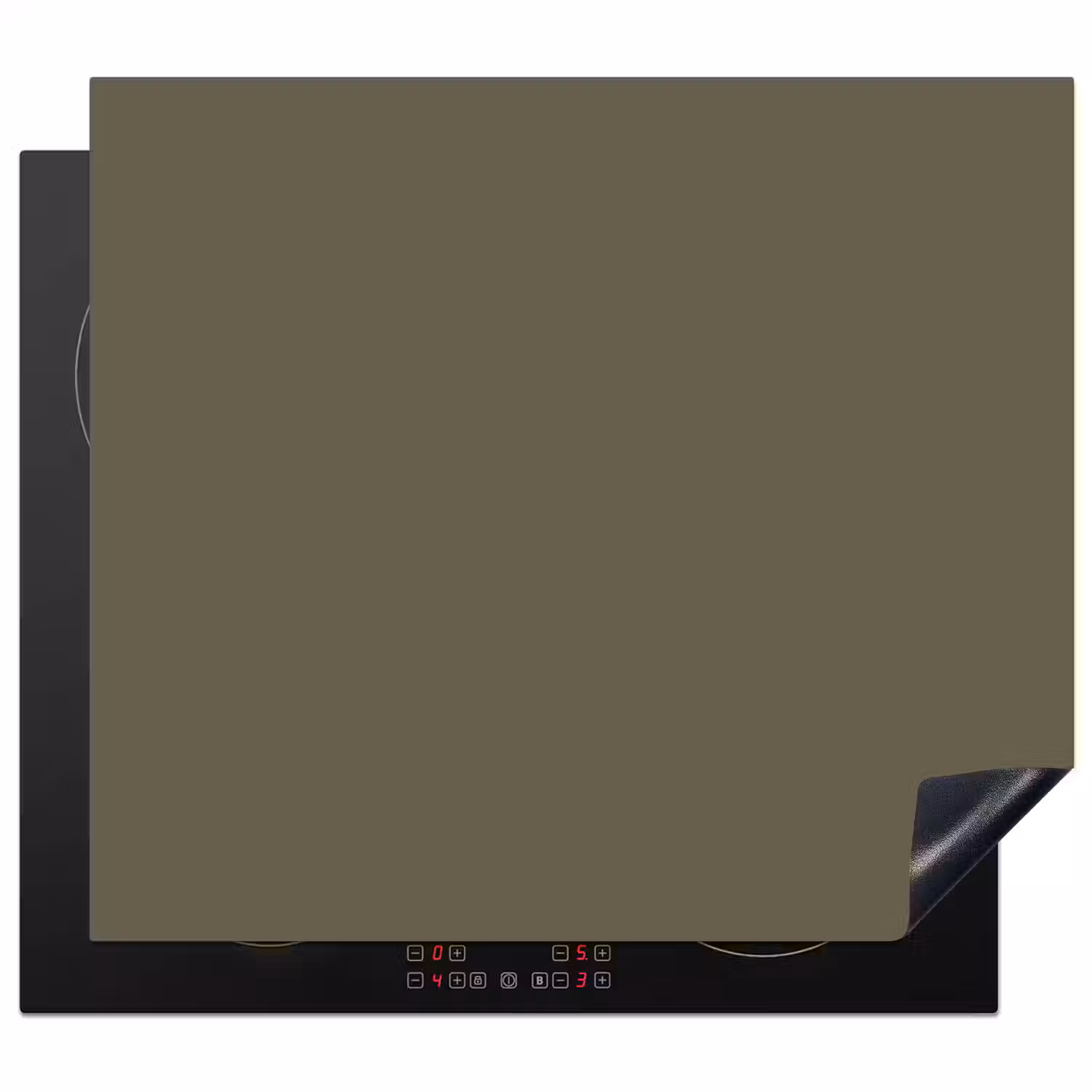 Deep - Khaki - Groen Inductie beschermer vinyl 3mm middel 274 -3d