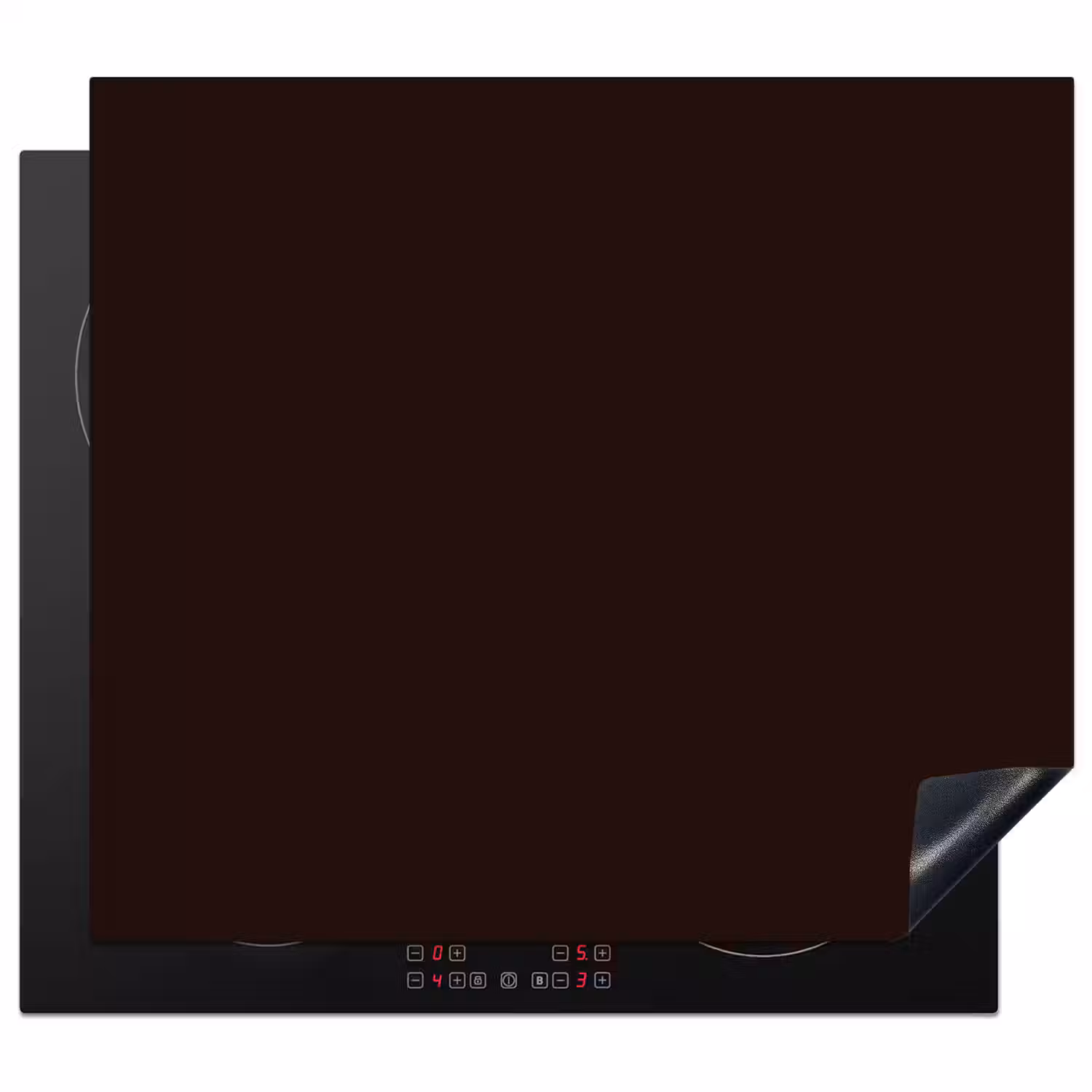Deep - Obsidian - Bruin Inductie beschermer vinyl 3mm middel 274 -3d