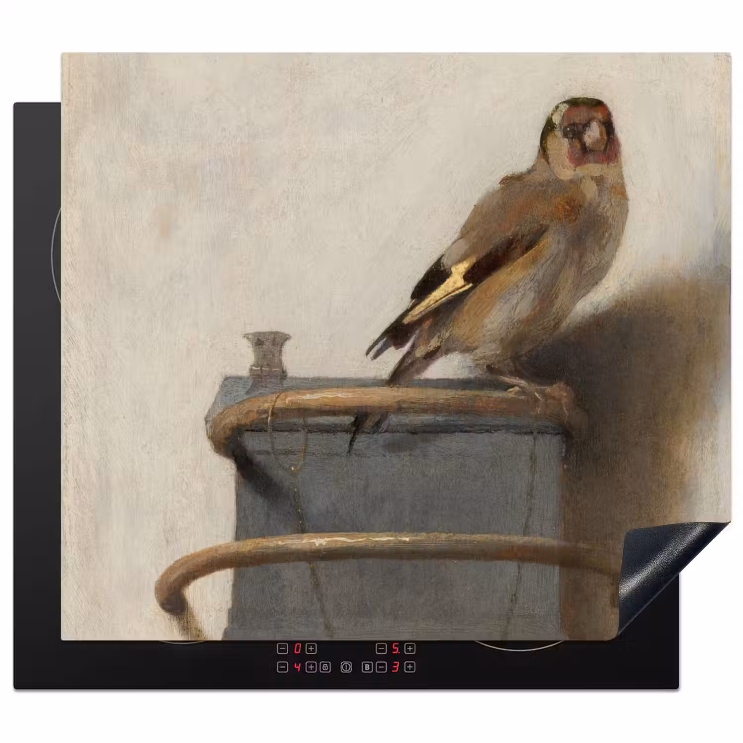 Het puttertje - Carel Fabritius Inductie beschermer vinyl 3mm middel -3d