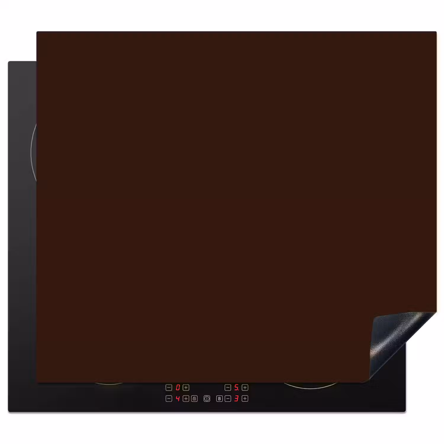 Dark - Chocolate - Bruin Inductie beschermer vinyl 3mm middel 274 -3d