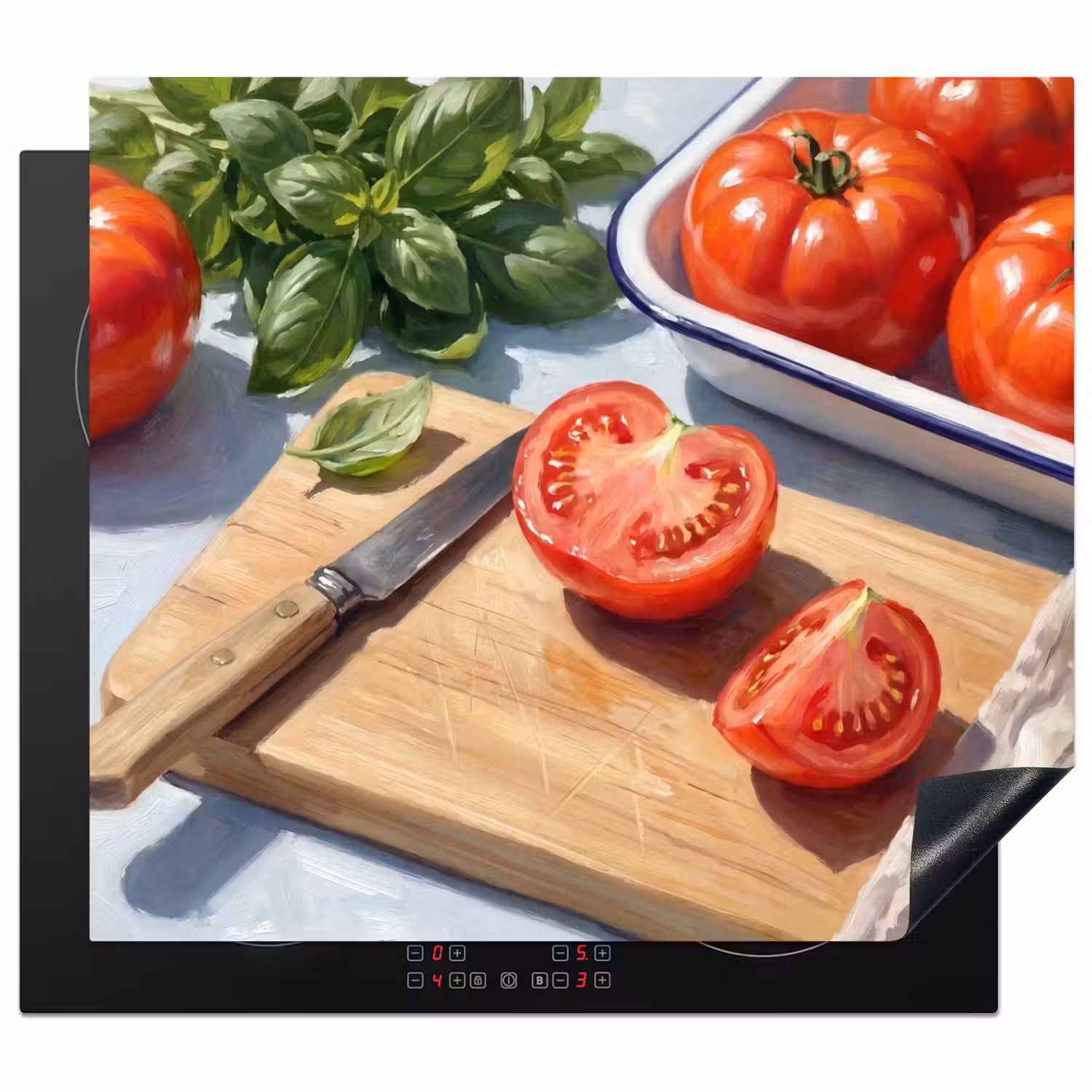 Eten - Keuken - Ingrediënten - Stillleven - Rood Inductie beschermer vinyl 3mm middel -3d