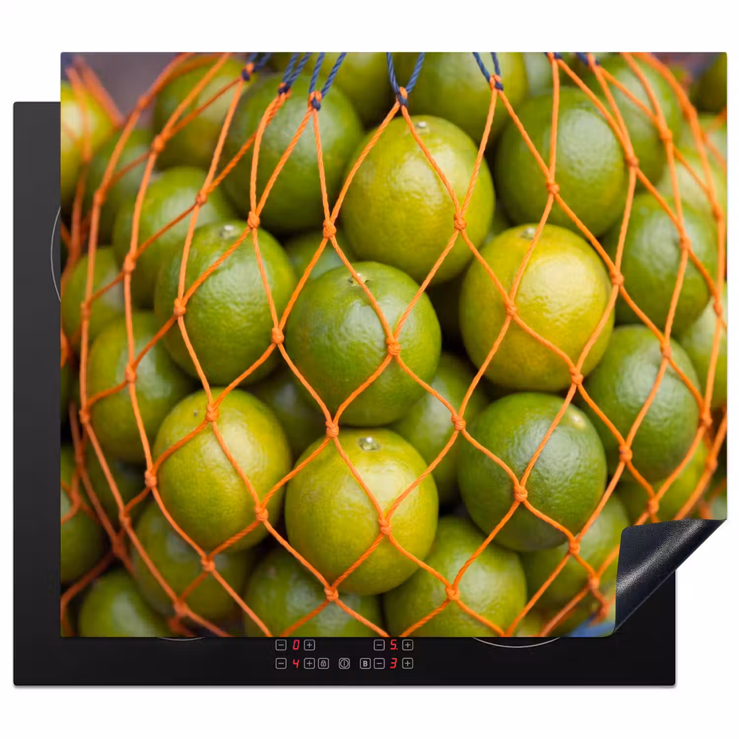 Eten - Net - Groen - Markt Inductie beschermer vinyl 3mm middel -3d