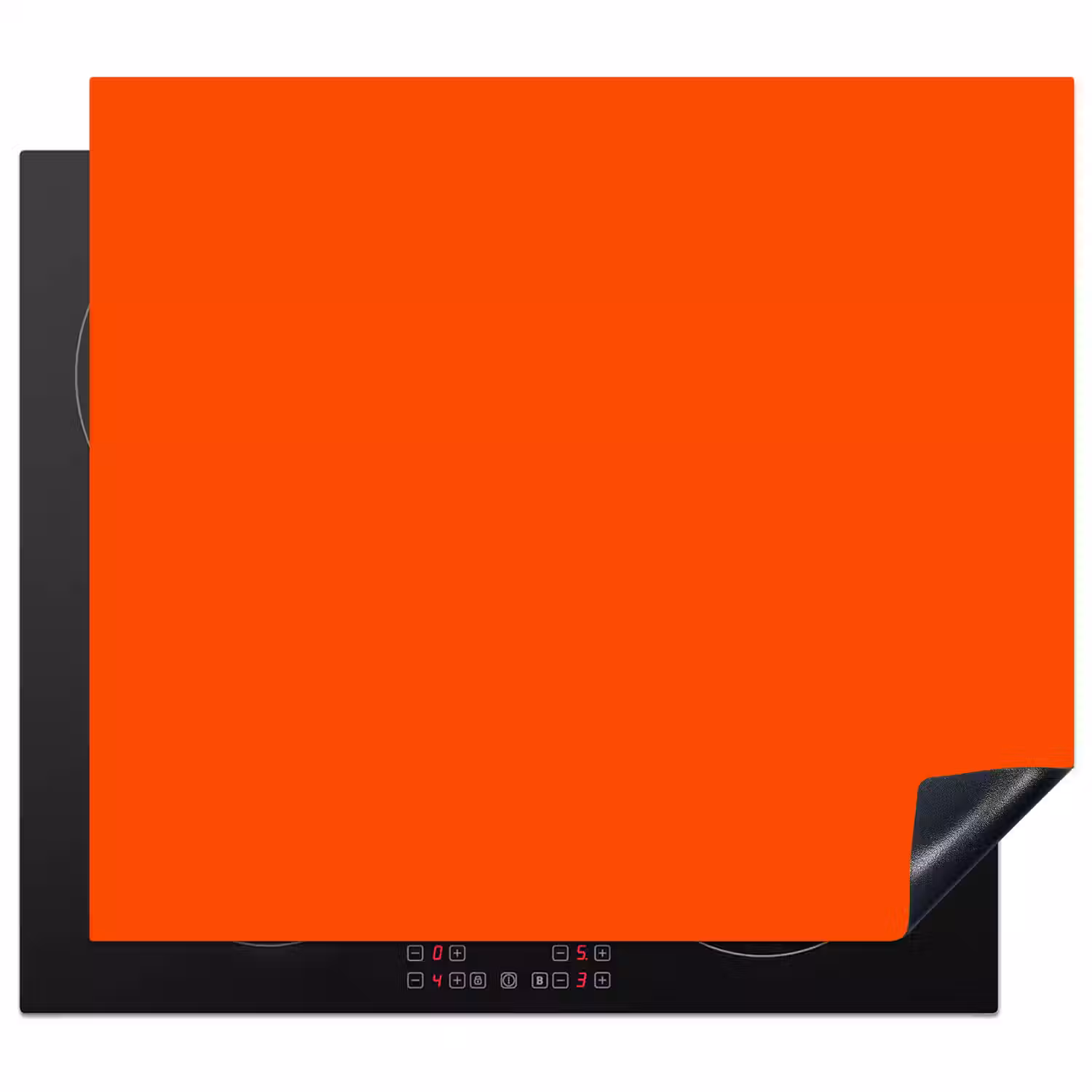 Fiery - Tangerine - Oranje Inductie beschermer vinyl 3mm middel 274 -3d