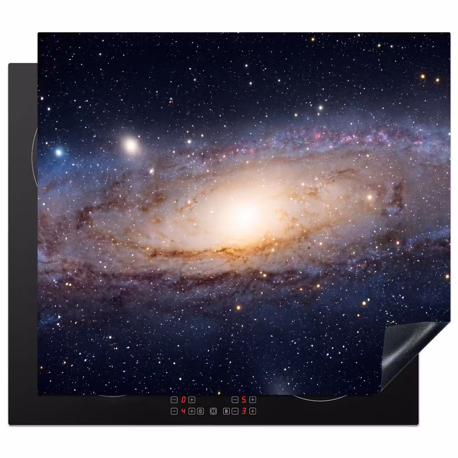 Herdabdeckplatte - Galaxie – Weltraum – Kosmos - Sterrenstelsel - Ruimte - Kosmos Inductie beschermer vinyl 3mm middel