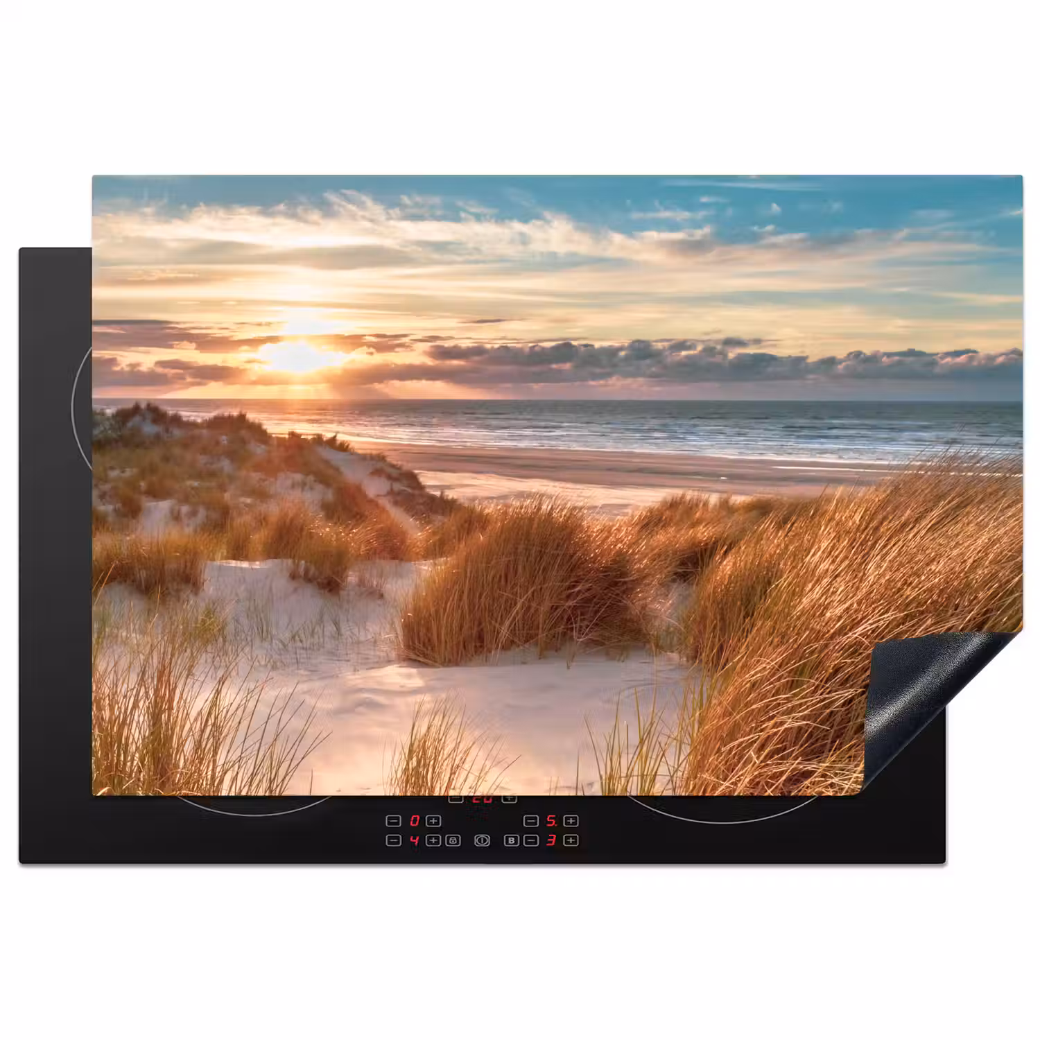 Gouden Uur aan de Kust Inductie beschermer vinyl 3mm klein -3d