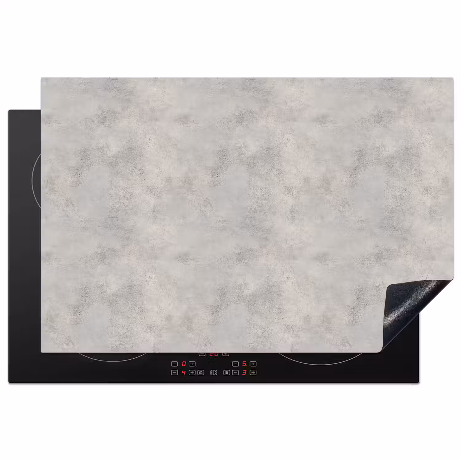 Grijs - Beton - Industrieel Inductie beschermer vinyl 3mm klein 276 -3d