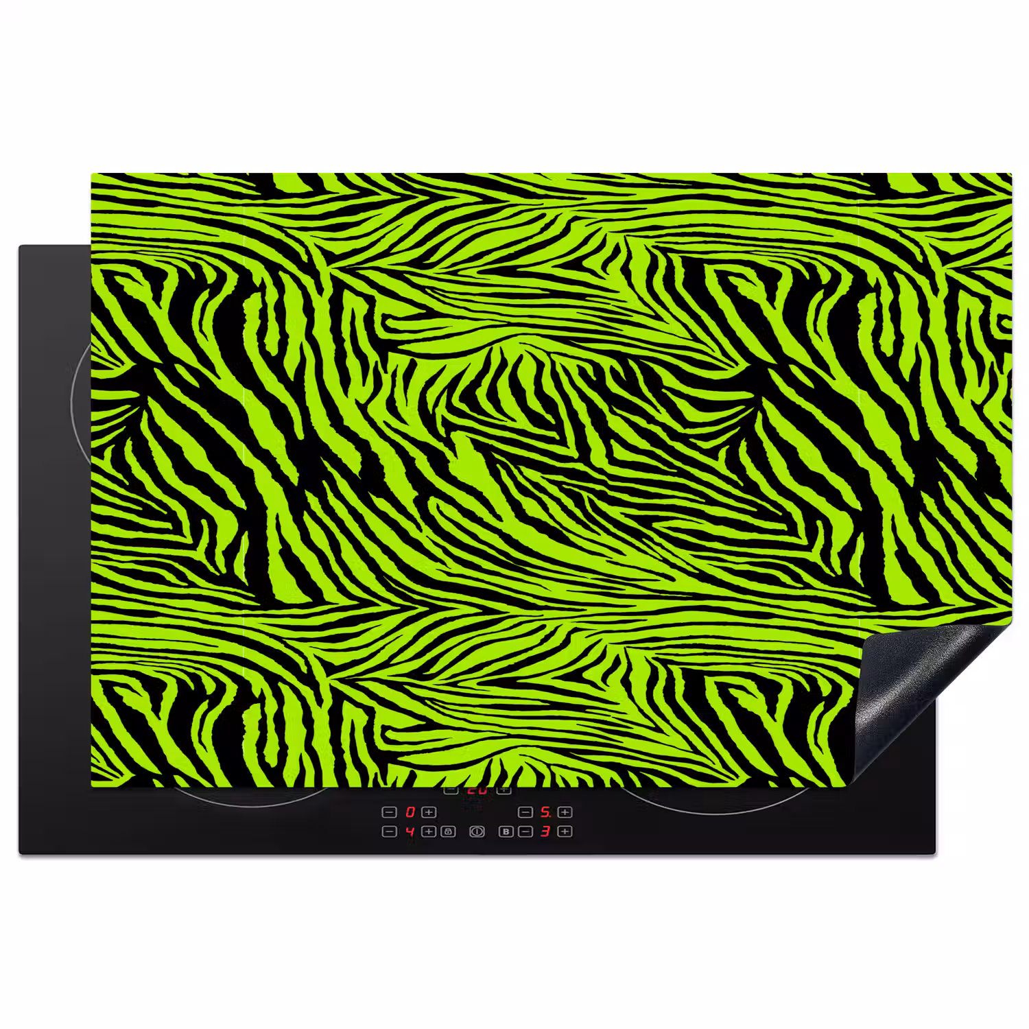 Groen - Zwart - Zebra Inductie beschermer vinyl 3mm klein 276 -3d