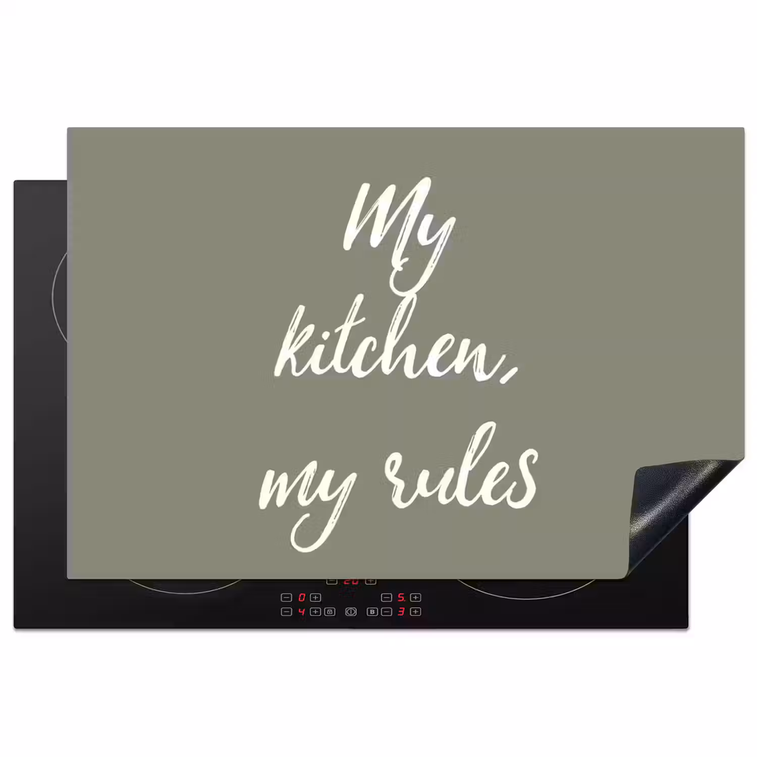 My kitchen, my rules - Spreuken - Quotes Inductie beschermer vinyl 3mm klein -3d