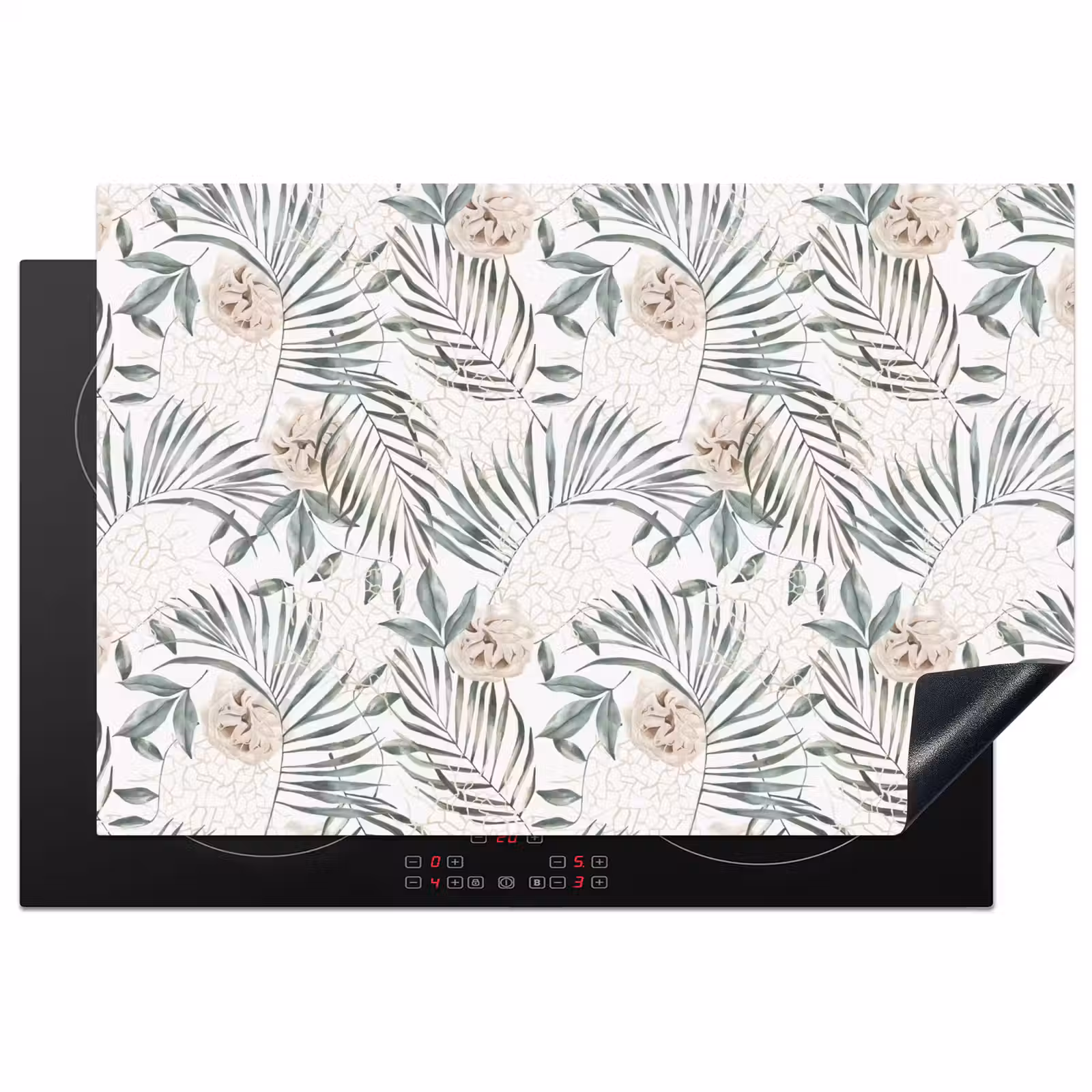 Monstera - Palmblad - Jungle - Tropisch Inductie beschermer vinyl 3mm klein -3d