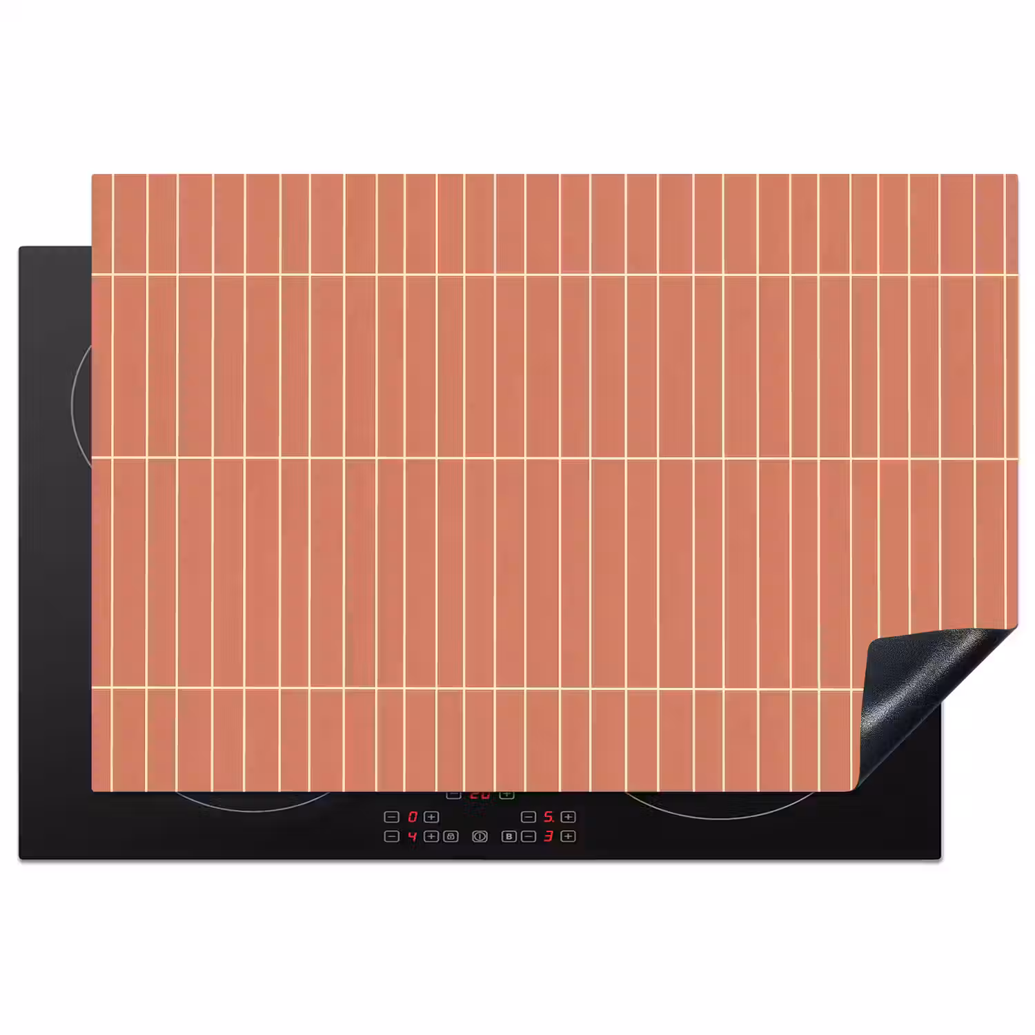 Patroon - Tegels - Terracotta Inductie beschermer vinyl 3mm klein 276 -3d
