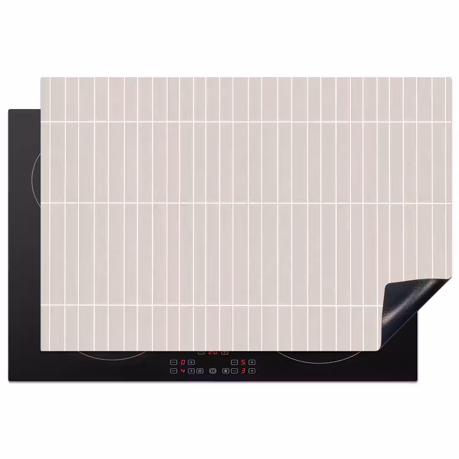 Patroon - Tegels - Zand Inductie beschermer vinyl 3mm klein 276 -3d
