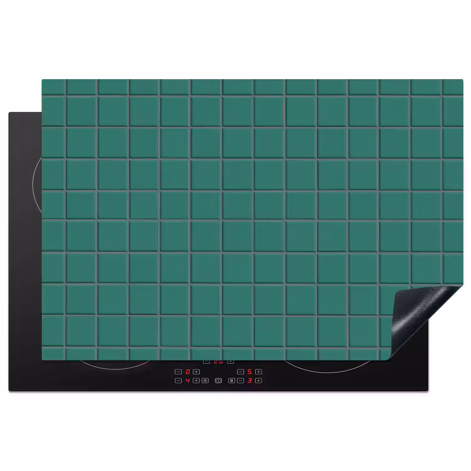 Patroon - Patroon - Smaragd Inductie beschermer vinyl 3mm klein 276 -3d