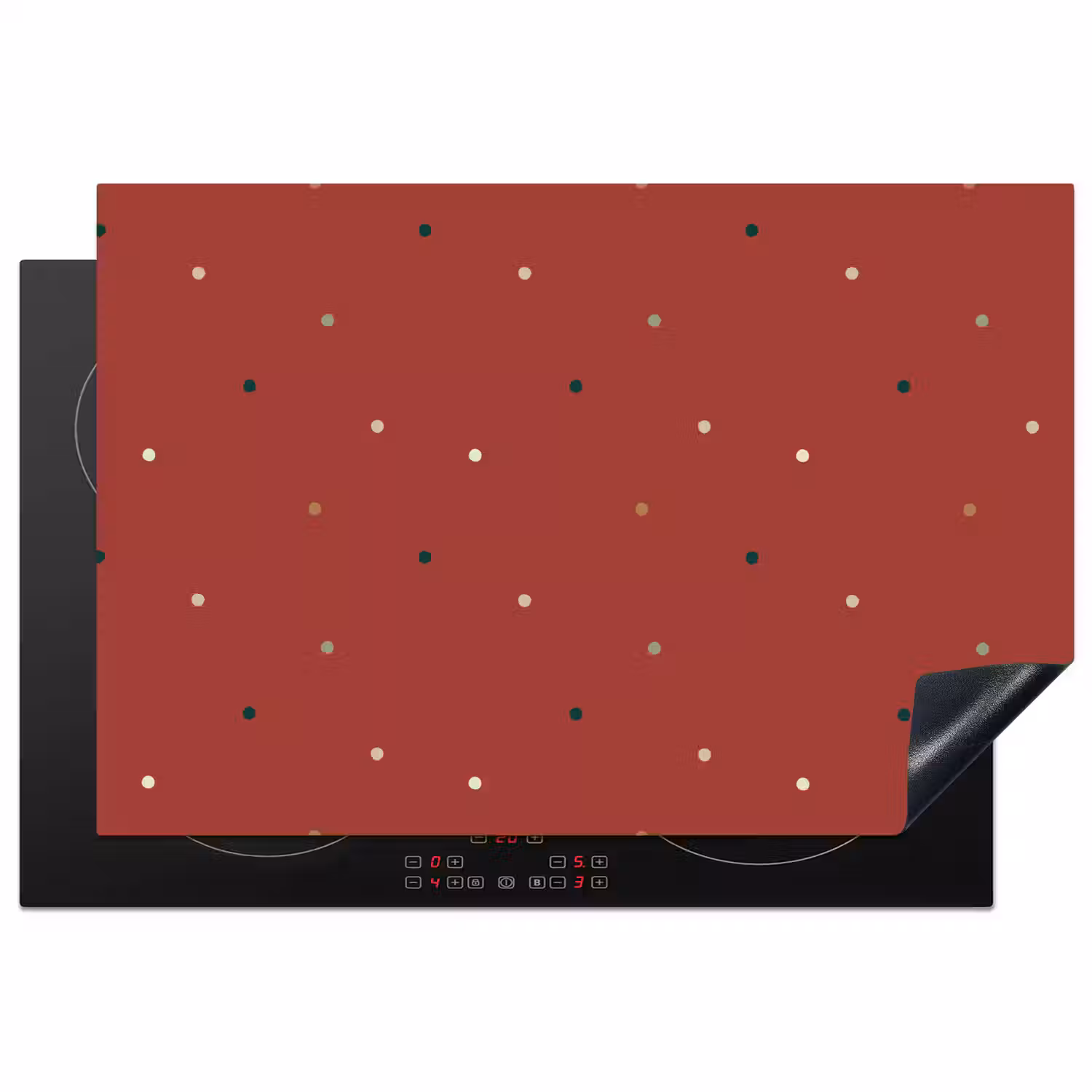 Patroon - Stippen - Rood Inductie beschermer vinyl 3mm klein 276 -3d